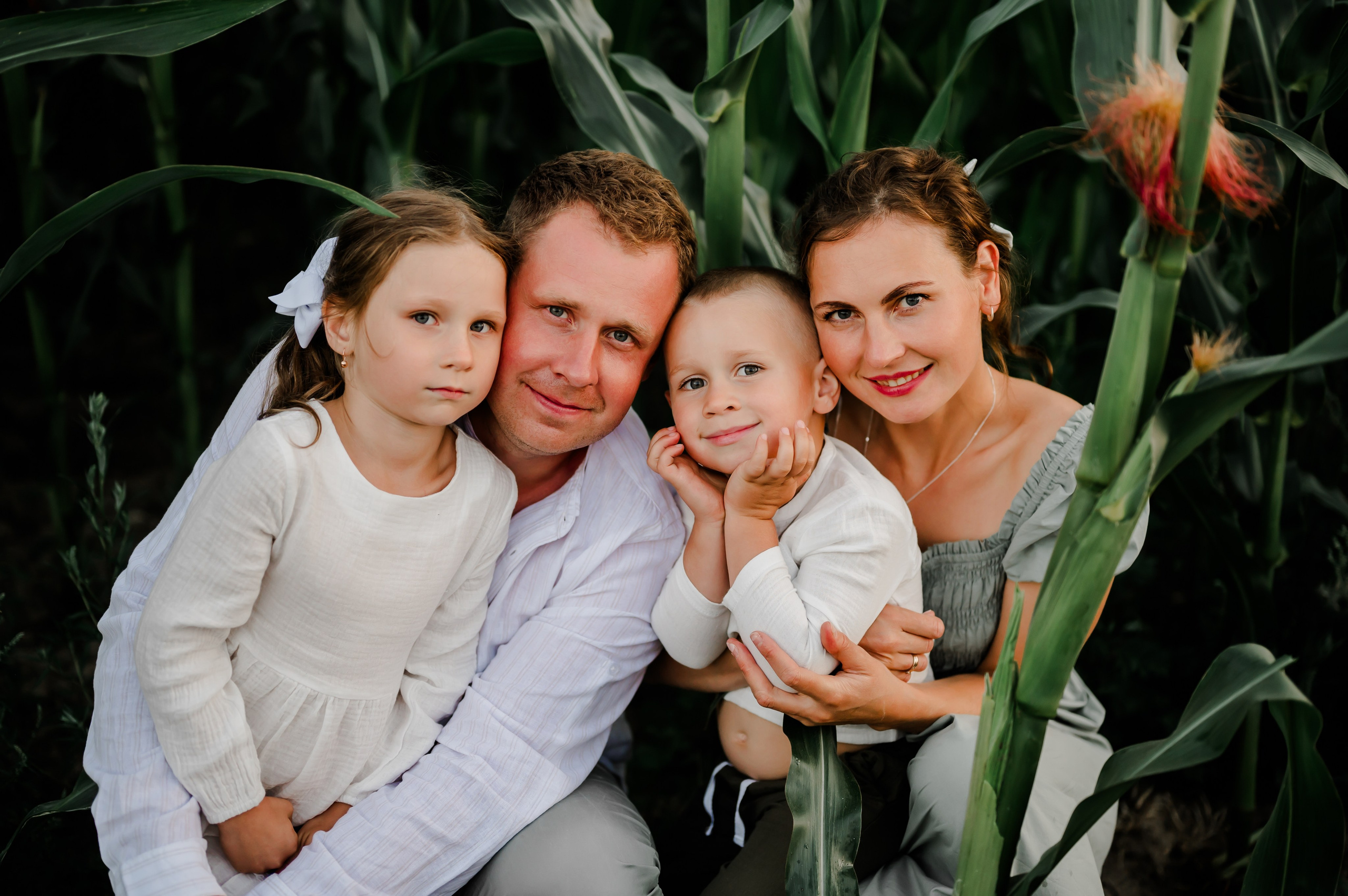 Кукуруза+сено, семейная фотосессия. Свадебный и семейный фотограф Евгения Кононова