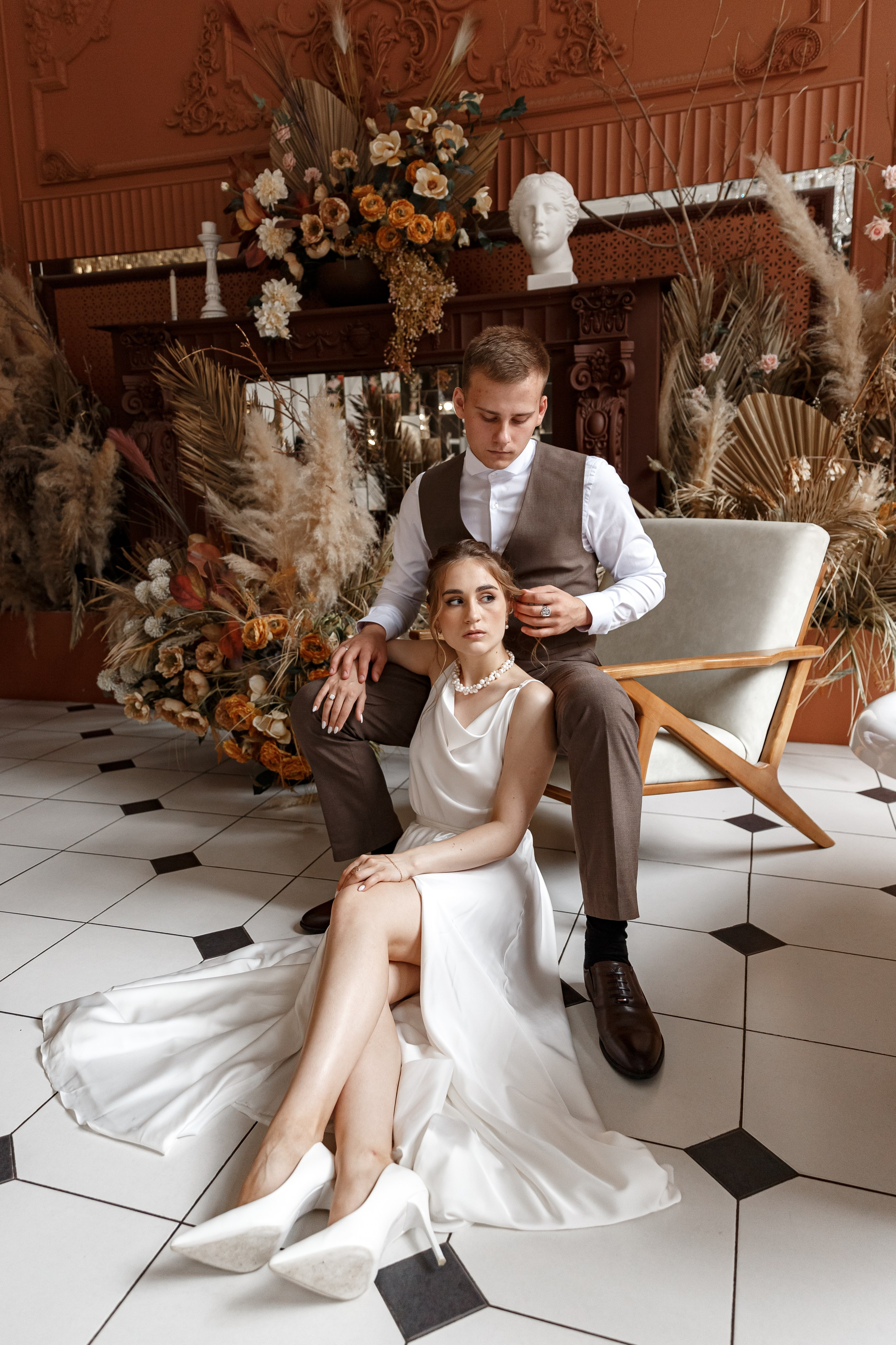 Свадебная фотосессия в городе и в фотостудии. Свадебный фотограф Москва и МО Сергей Киржаев