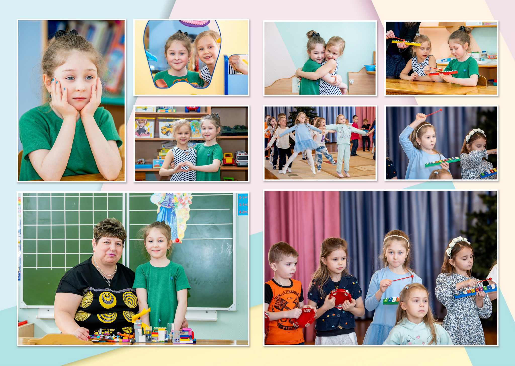 Альбом Стандарт А4 5 разворотов для детского сада. Профессиональная репортажная фотосъёмка, создание выпускных альбомов