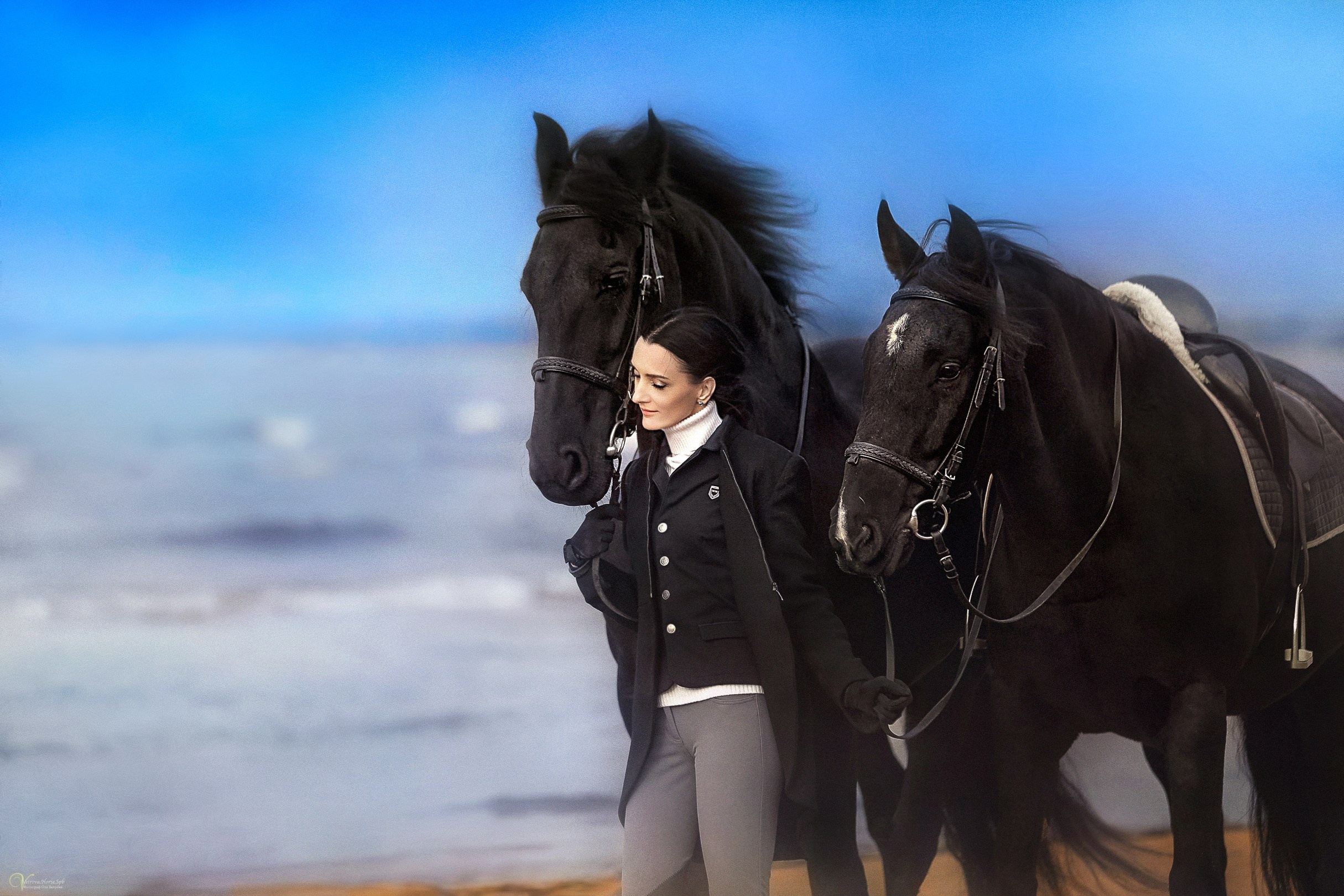 Фотосессии с лошадьми осенью. Фотограф женский и мужской портрет Санкт-Петербург