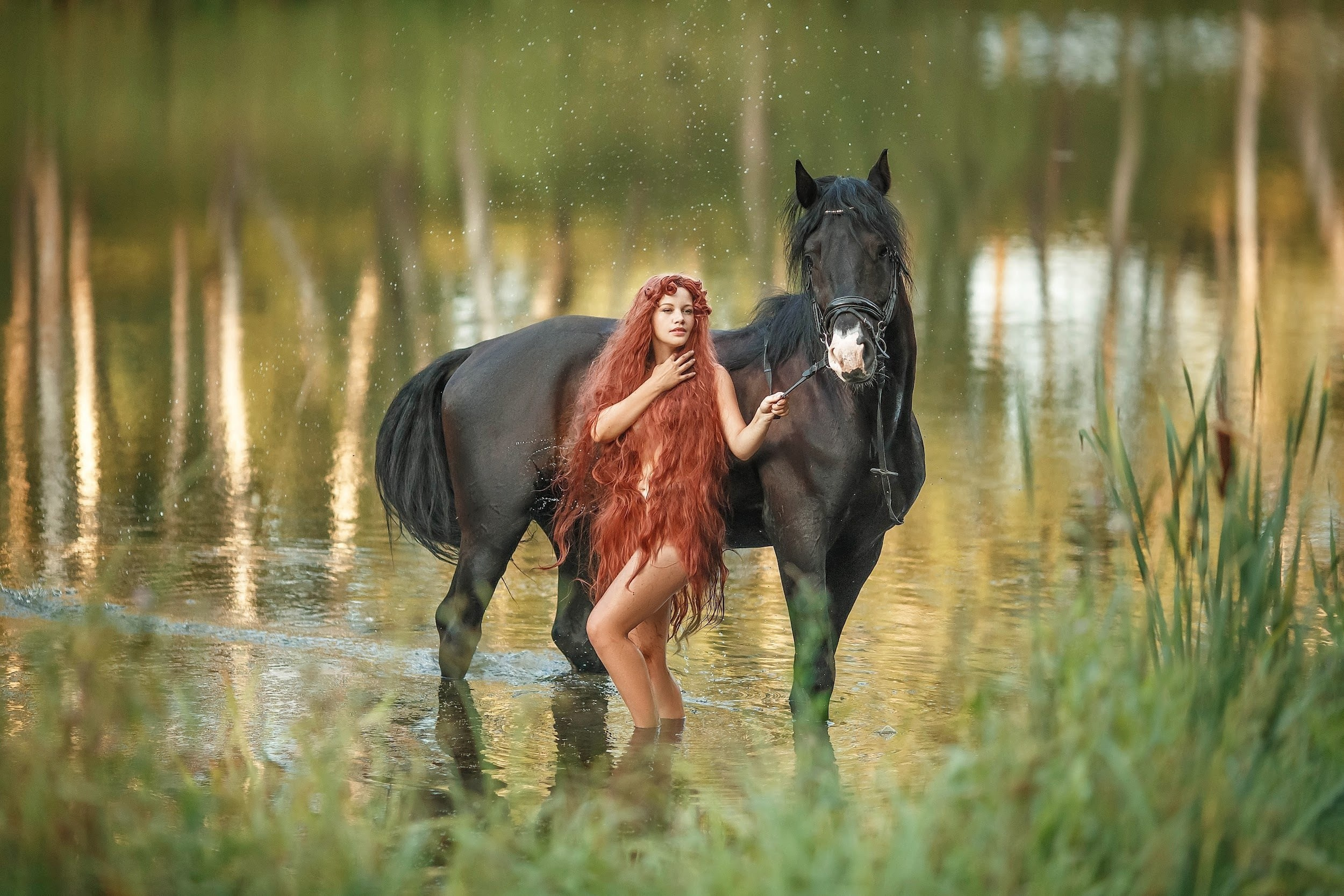 С конем. Сказочный фотограф фотопроекты фототуры в Новосибирске и на Алтае