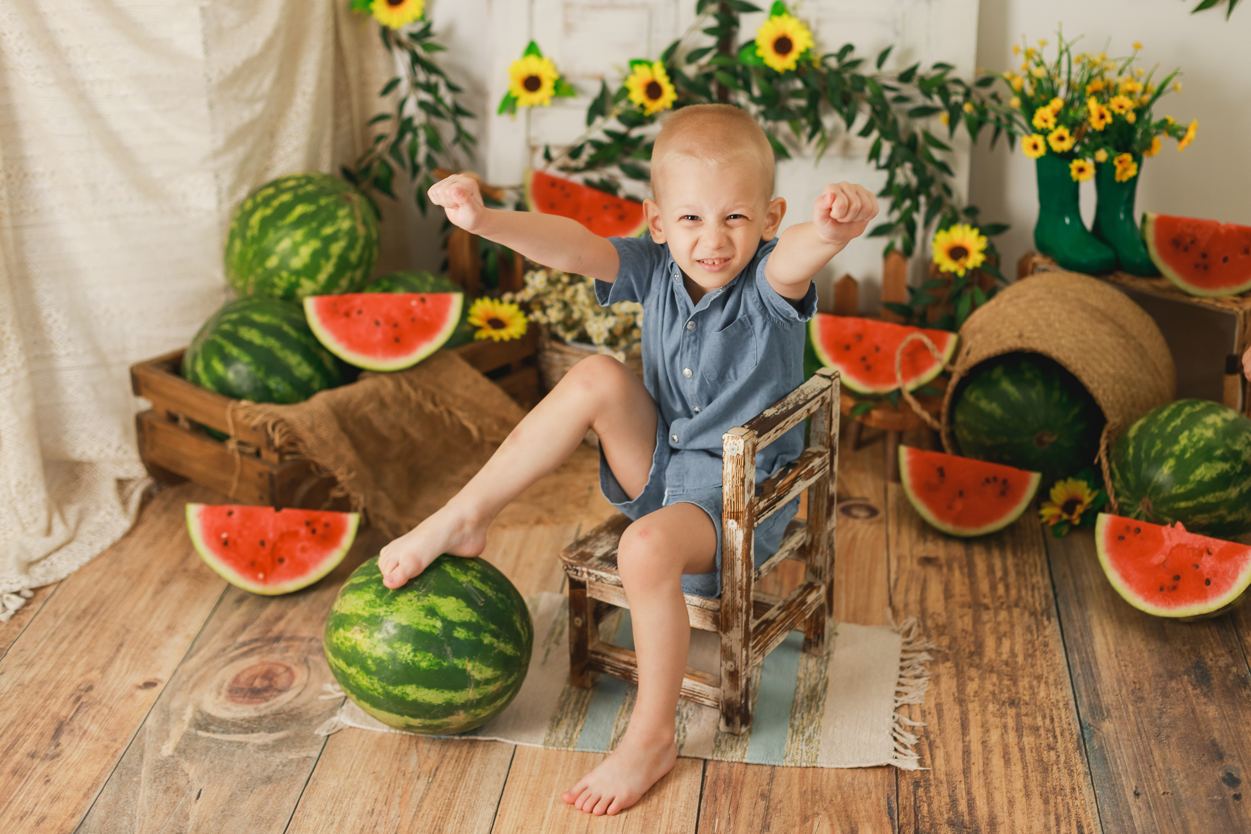 Арбузный фотопроект. Детский и семейный фотограф в Краснодаре Альбина Морозова