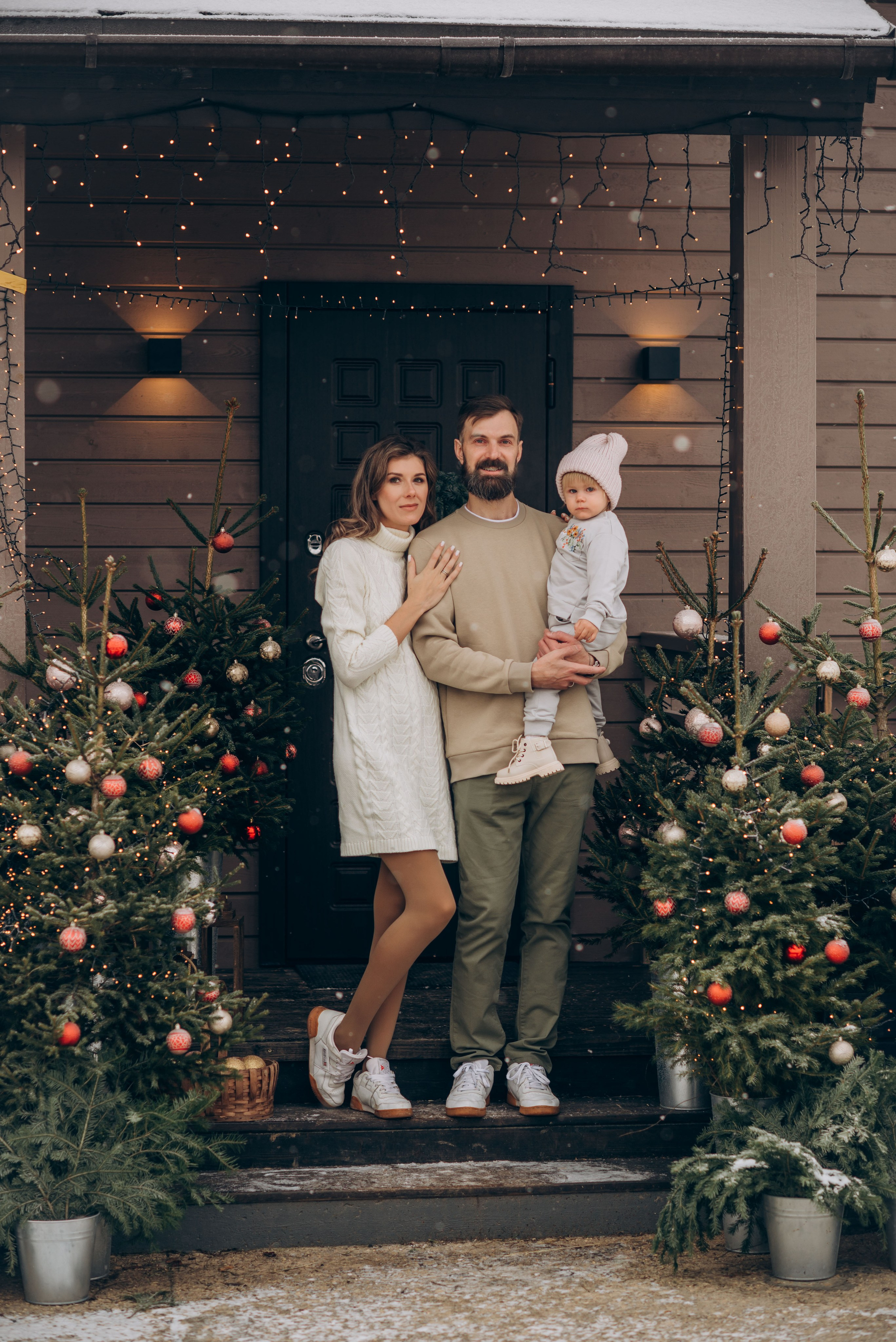 Семейная новогодняя фотосессия в студии. Семейный фотограф в Домодедово и Москве Елена Пичугина