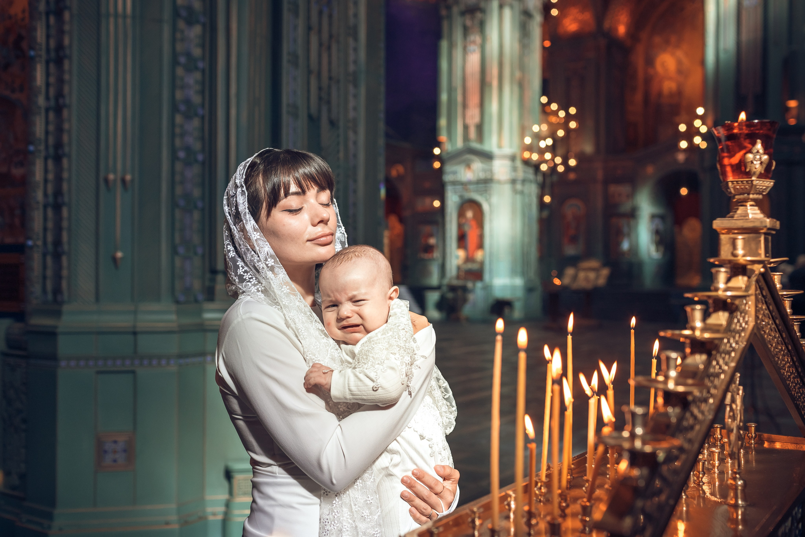 Крещение в Храме Вооруженных Сил России. Профессиональный фотограф в Москве и Мо Мария Шантарёва