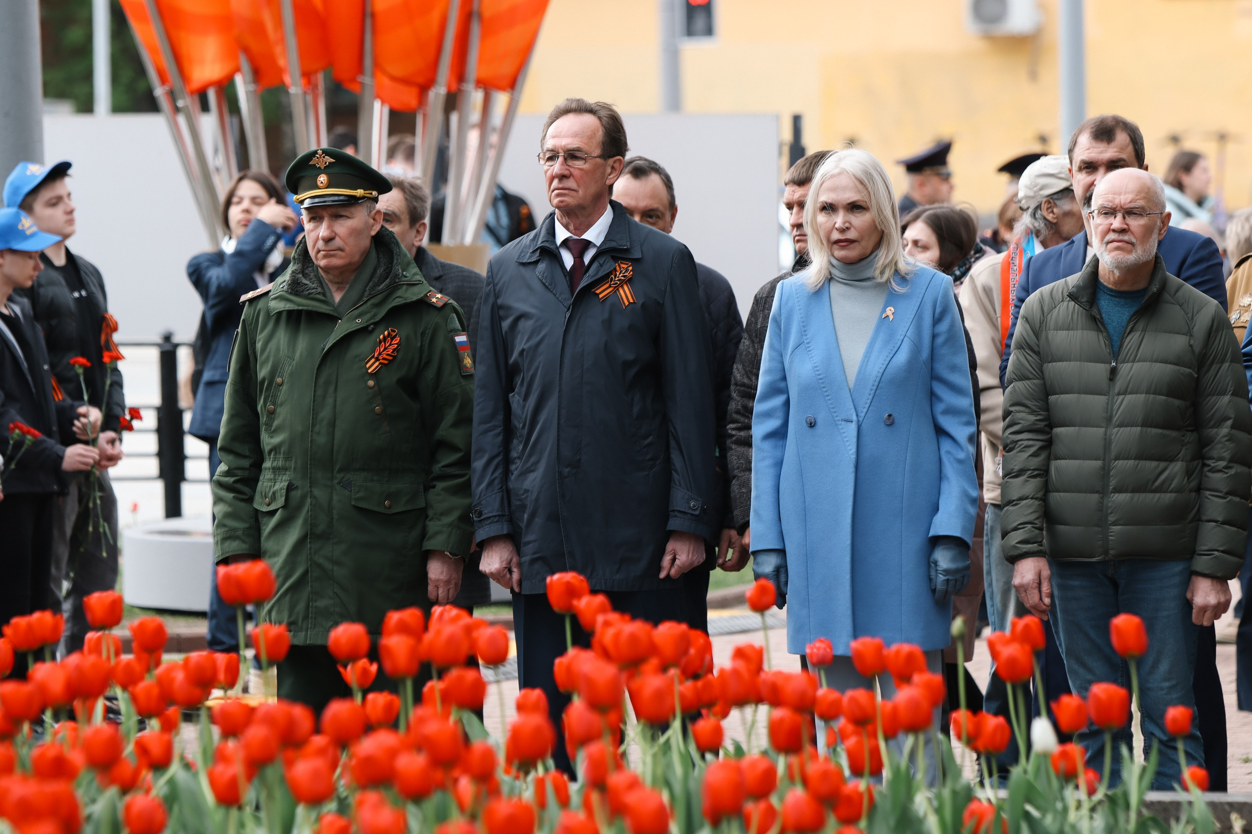 Торжественное возложение венков и цветов к братском могиле. Репортажный фотограф в Москве и Зеленограде Karina-vozd