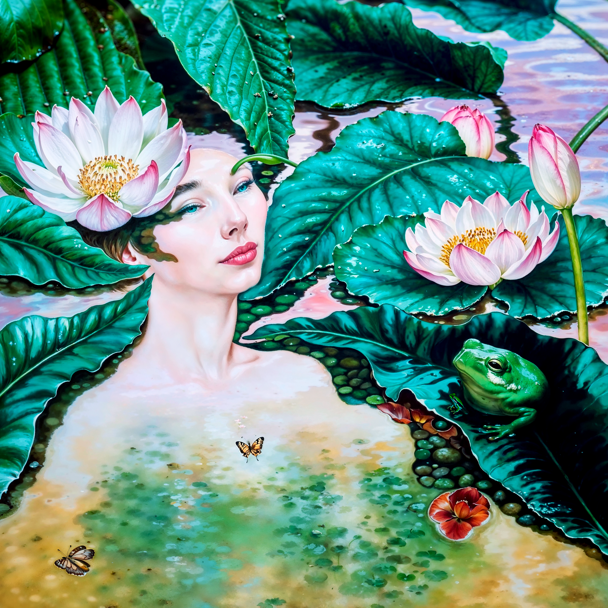 Адаптация по мотивам Octavio Ocampo, воплощающая мечту о слиянии с природой.