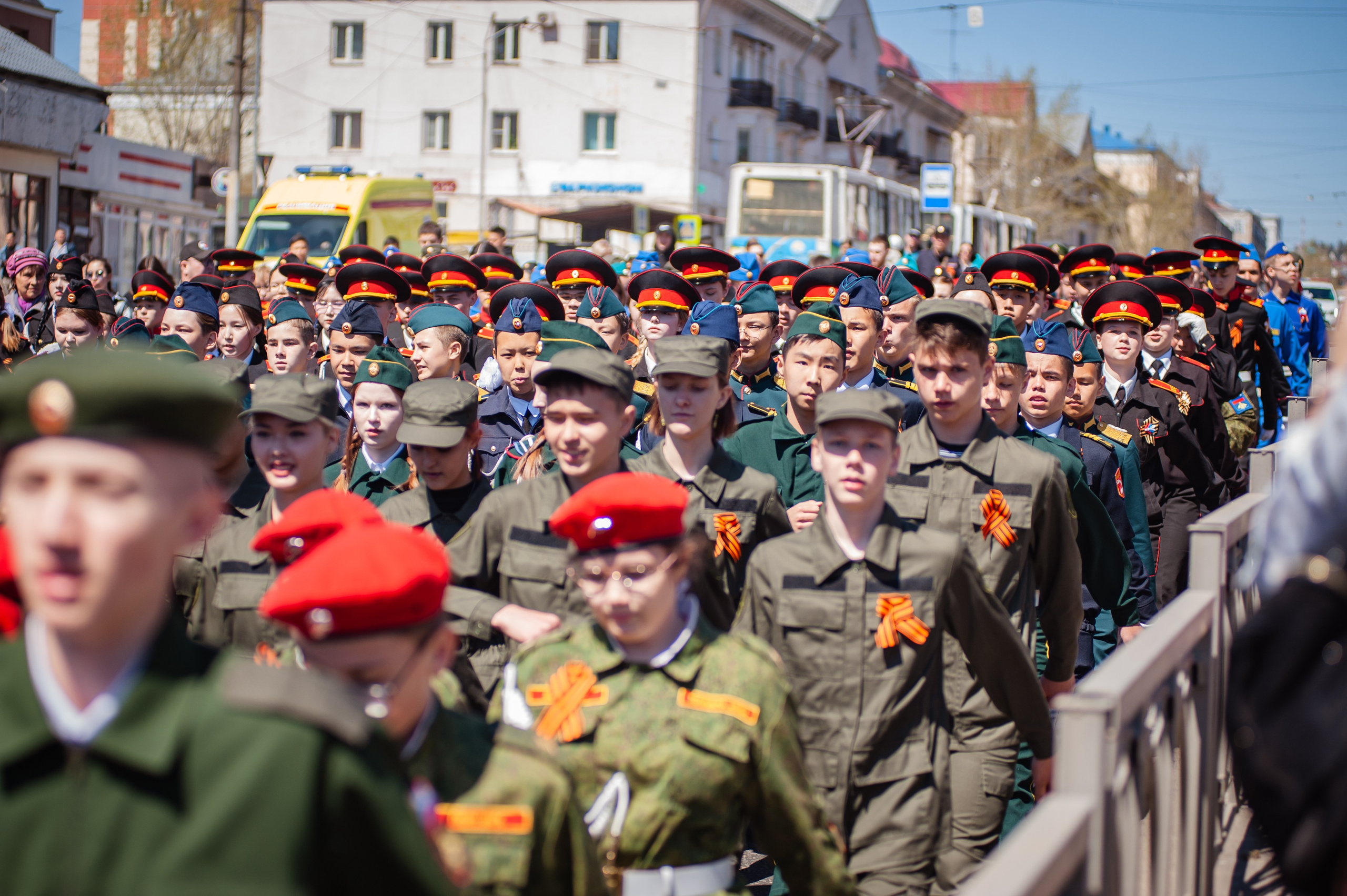 8 Мая. Парад ЮнАрмии. Андреева Александра фотограф в г. Улан-Удэ