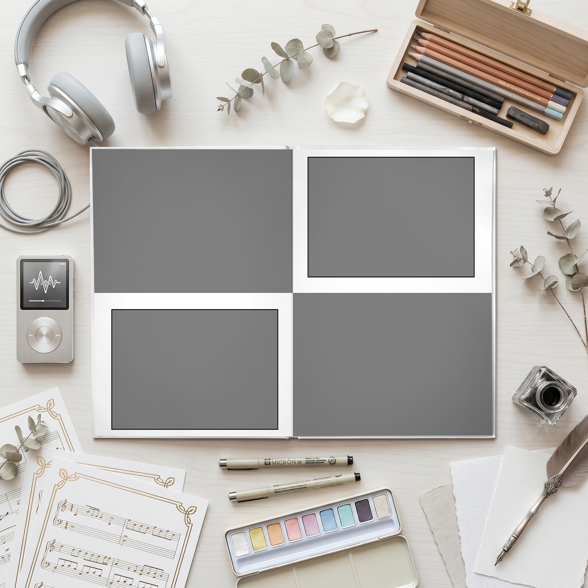 039 Music Player. Дизайны, psd шаблоны школьных и выпускных альбомов и обложек