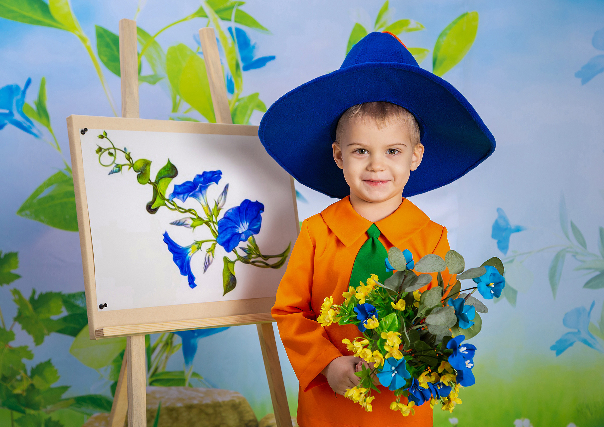 Детская тематическая костюмированная фотосессия. Незнайка и друзья.