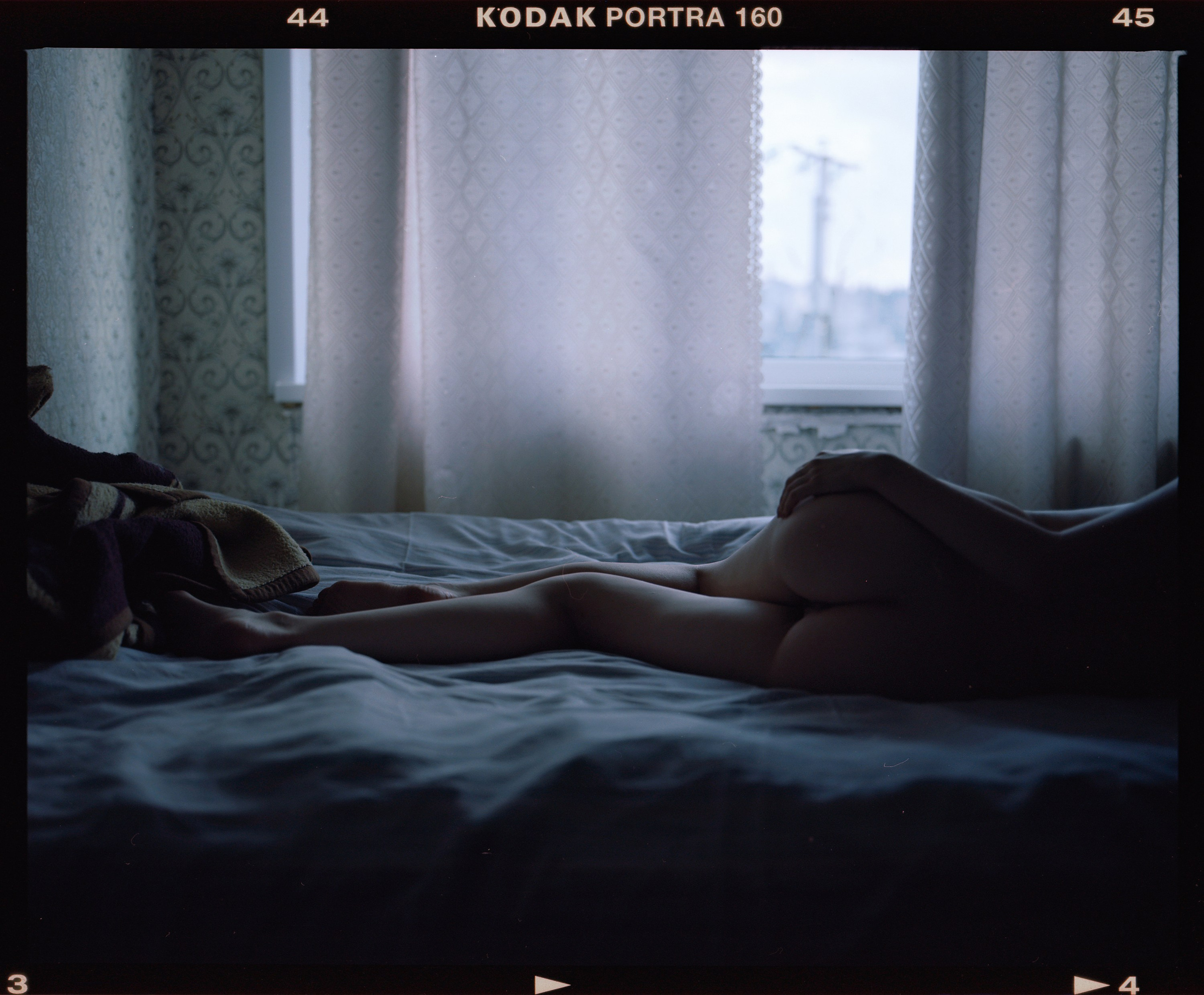 Sensual nude photography on color film. Art nude film photographer Roman Silentium