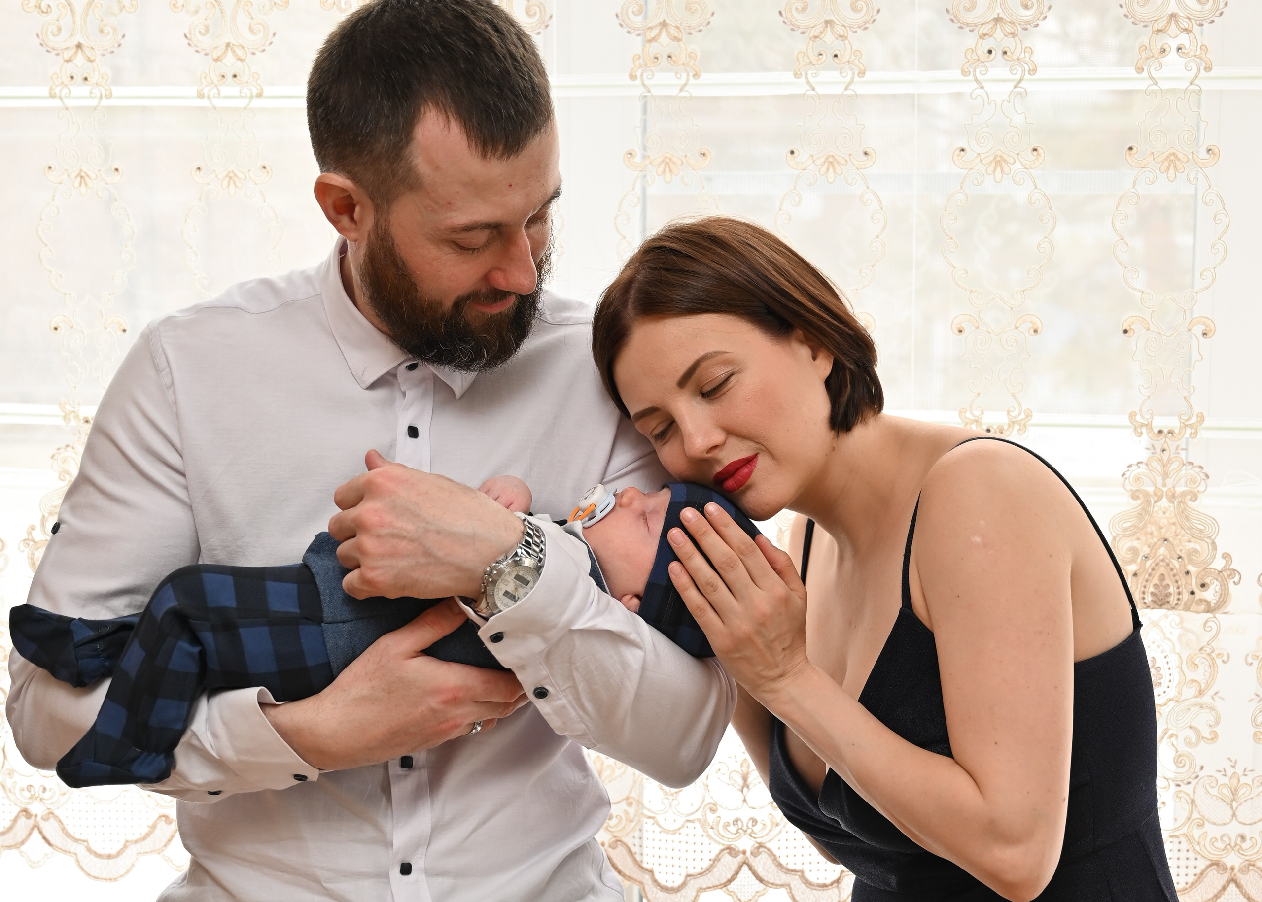 Домашняя съёмка Ольги и ее мужчин. Свадебный и семейный фотограф в Хабаровске Оксана Новикова