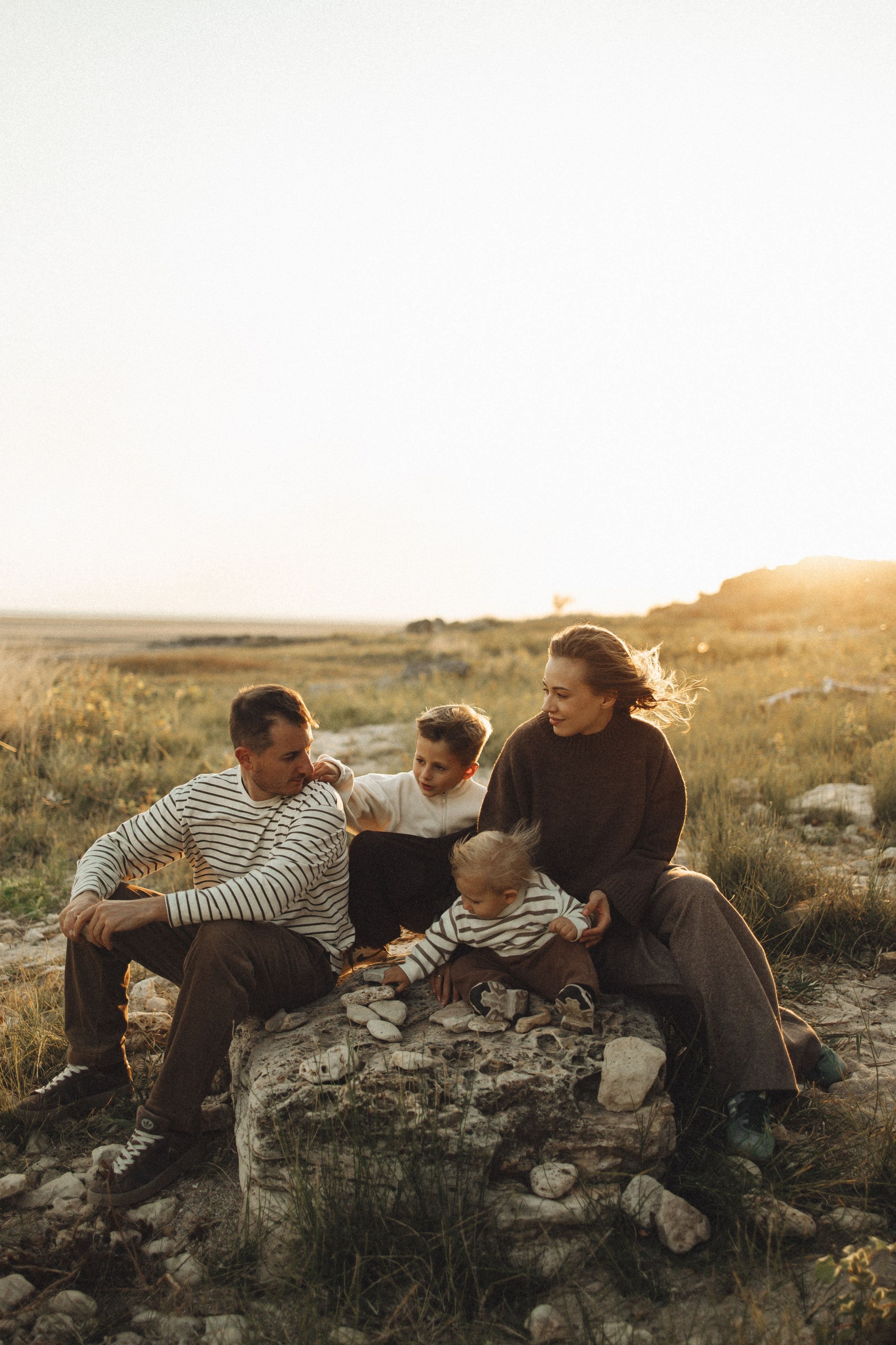 Семейная история, закат в Мержаново. Семейный и детский фотограф, таганрог, ростов-на-дону