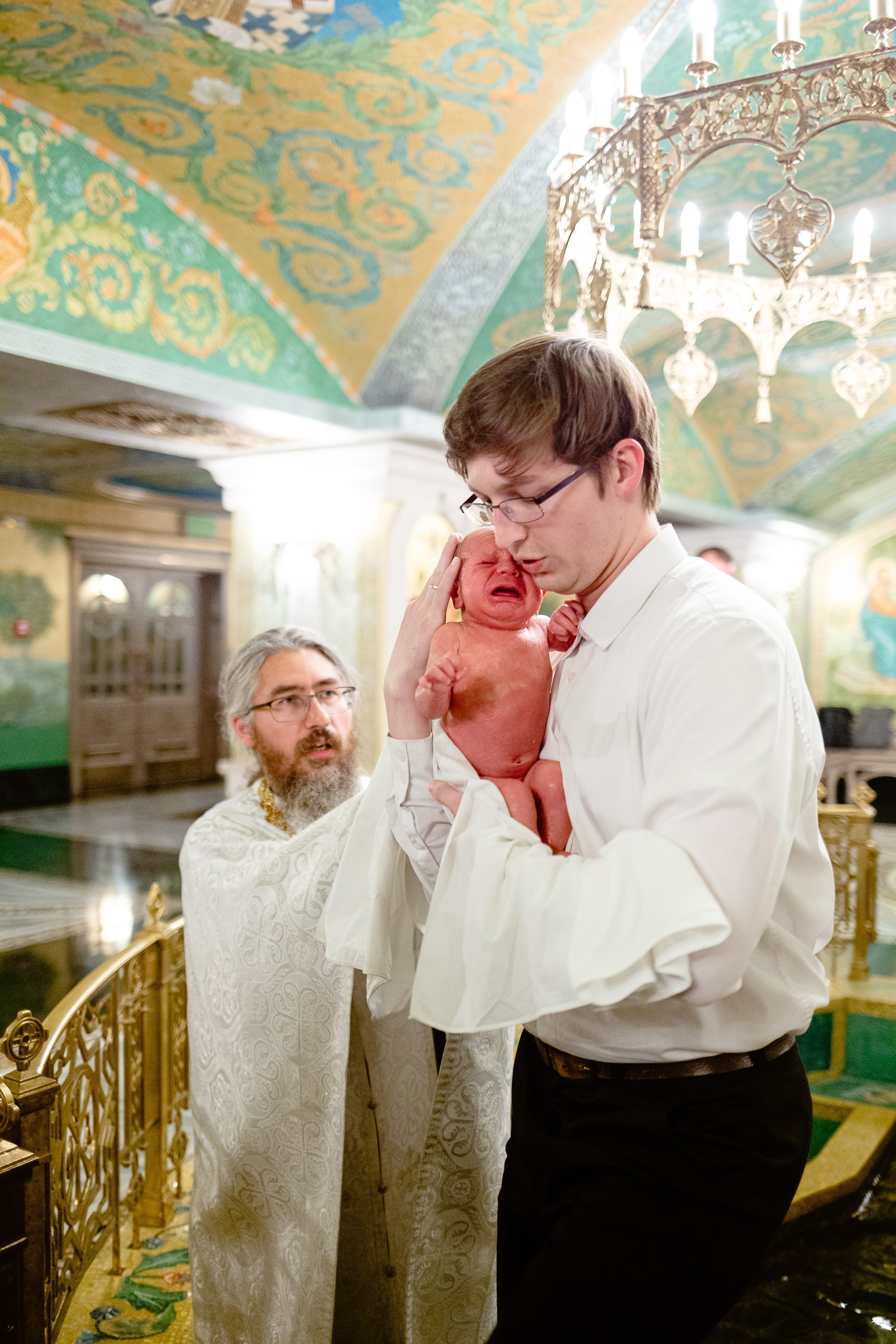 Съемка Крещения в Сретенском монастыре