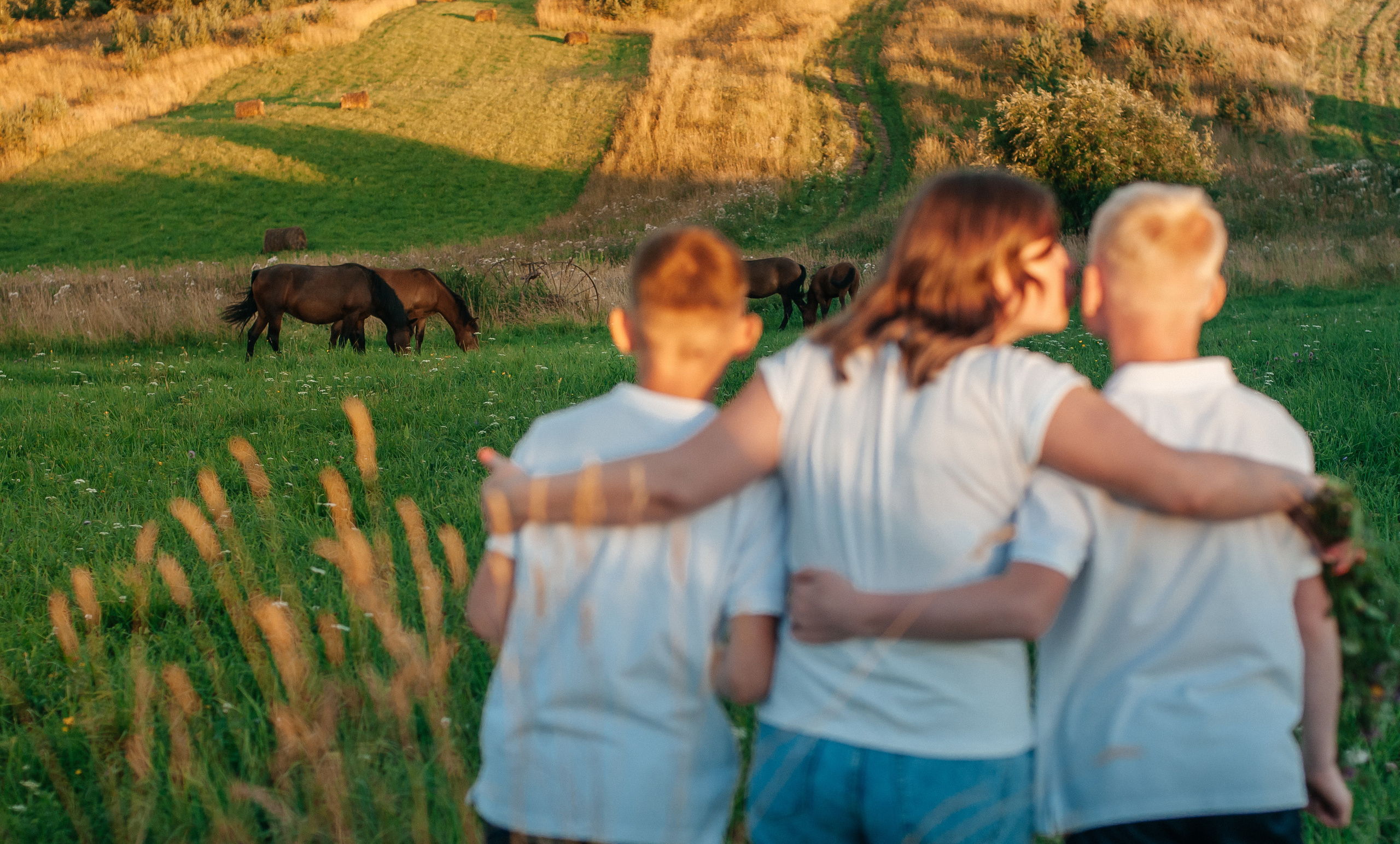 Летняя съёмка в поле для Яны, Матвея и Максима. Свадебный и семейный фотограф г. Ярославль Савинская Анастасия