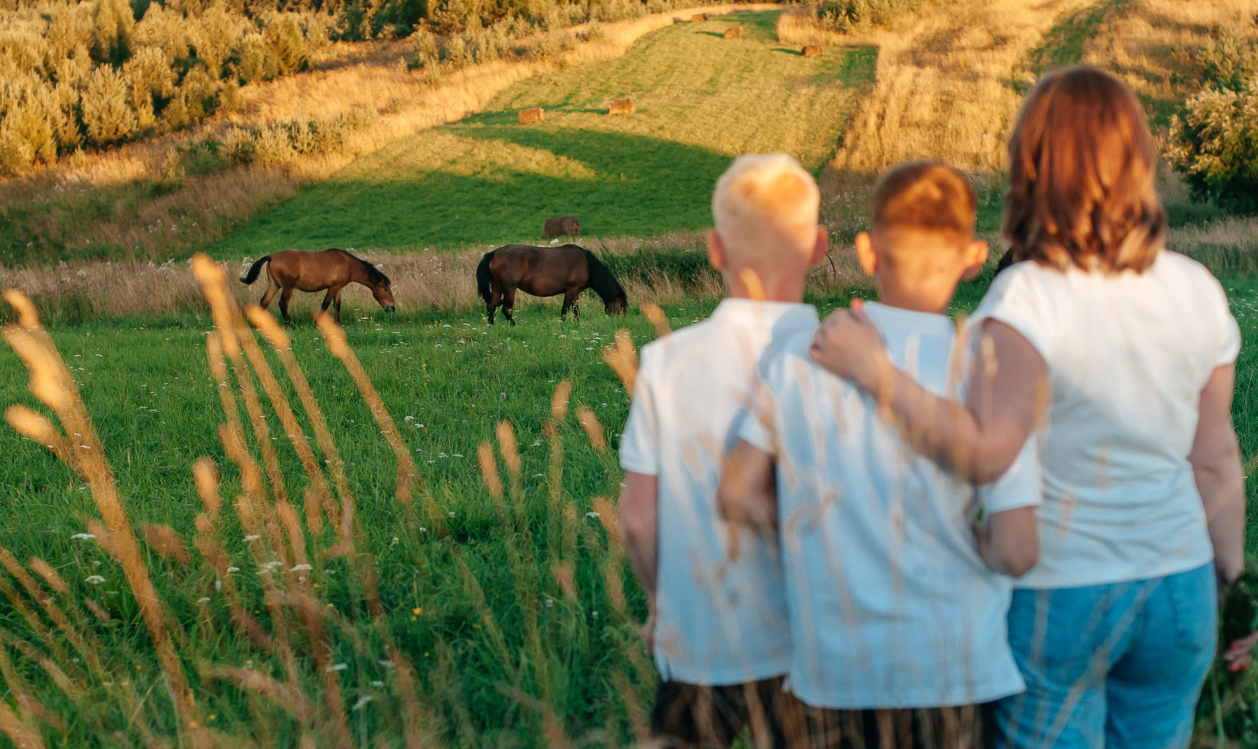 Летняя съёмка в поле для Яны, Матвея и Максима. Свадебный и семейный фотограф г. Ярославль Савинская Анастасия