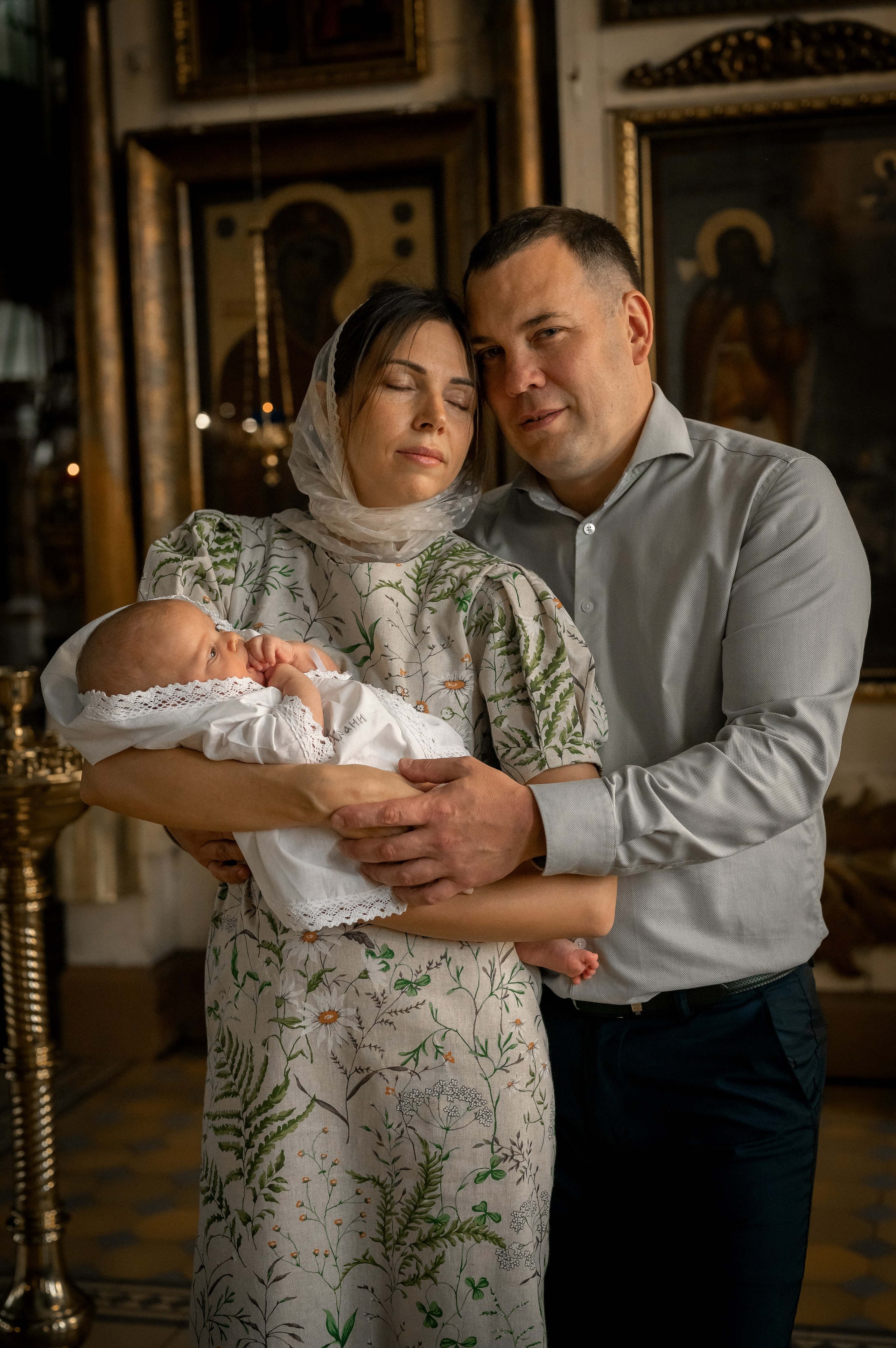 Таинство крещения. Фотограф новорождённых, семейный, школьный в городе Калуге Евгения