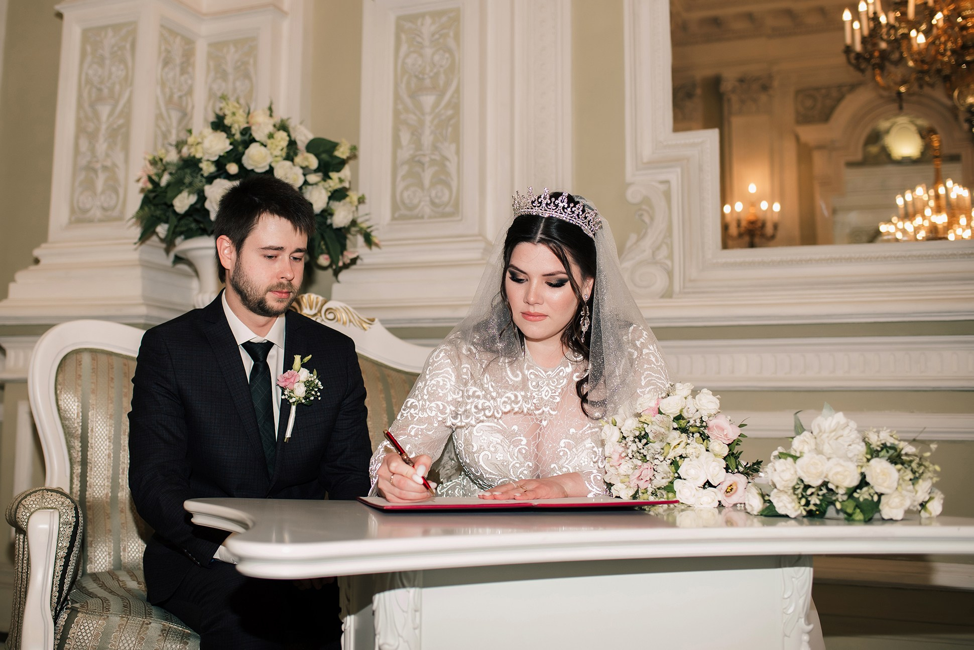 Алина и Илья. Свадебная классика. Семейный и Свадебный фотограф. Санкт-Петербург. Пушкин