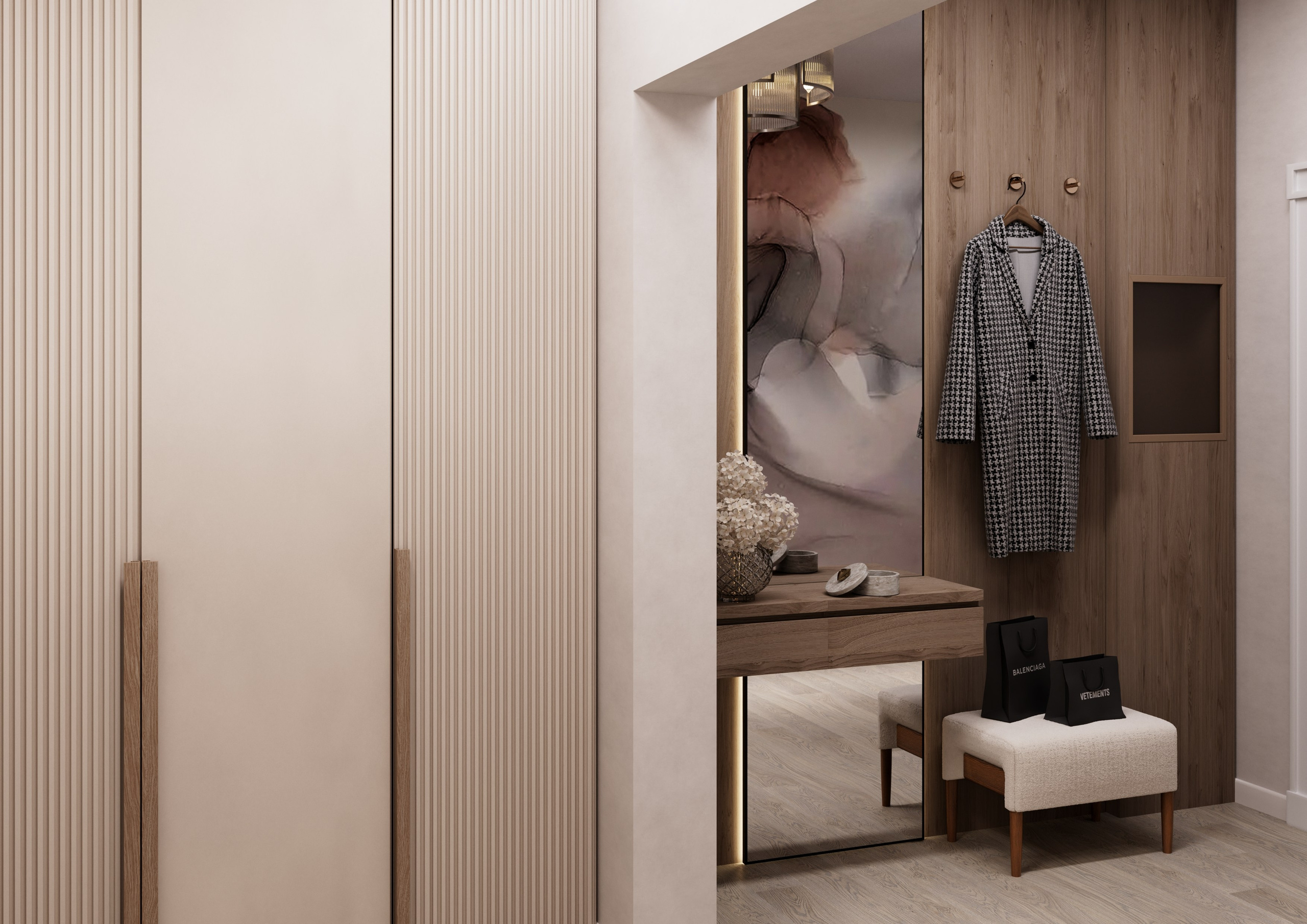 Просторная стильная двушка г. Краснодар. Батракова Наталья дизайнер интерьеров Санкт-Петербург Москва Архангель