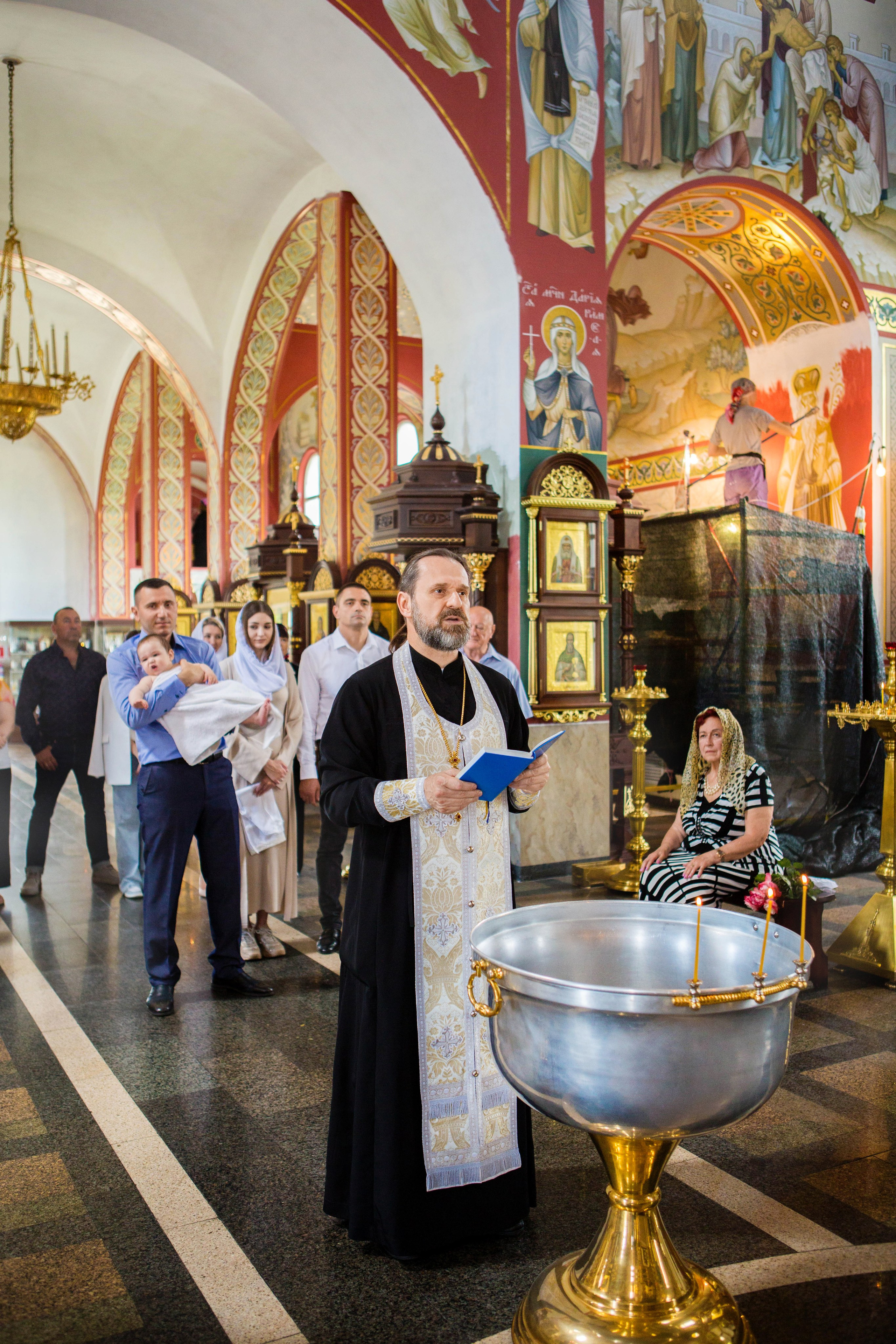 Крещение Александра. Храм Святого Духа. Свадебный семейный и детский фотограф в Краснодаре Карина Федоровская