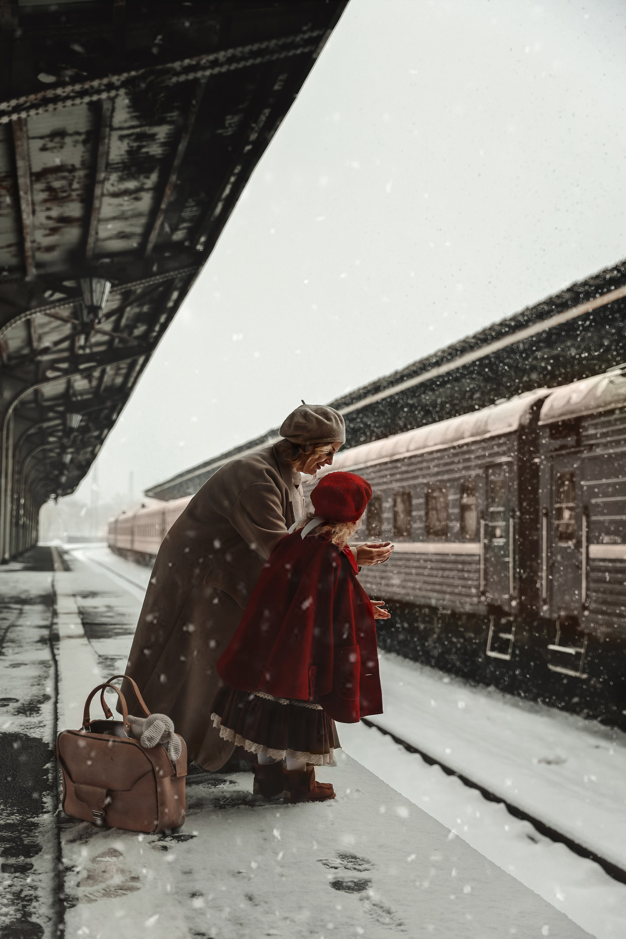 Ретро съемка на Витебском вокзале. Фотограф — Татьяна Кириллова, г. Санкт-Петербург