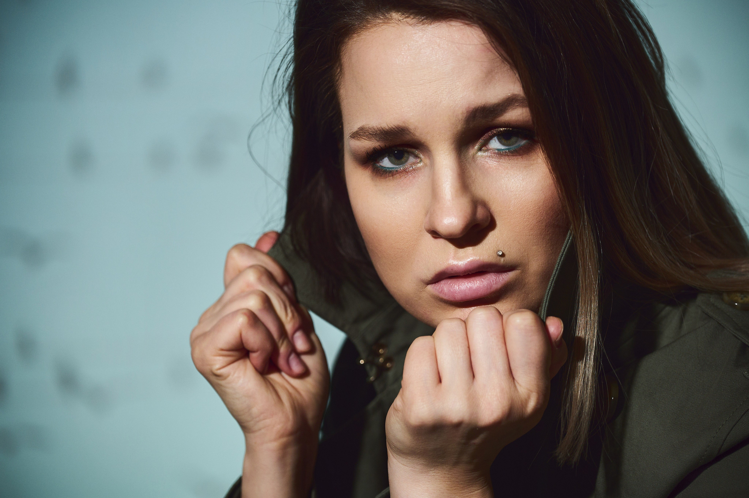 Фотосессия Ксении с проектором