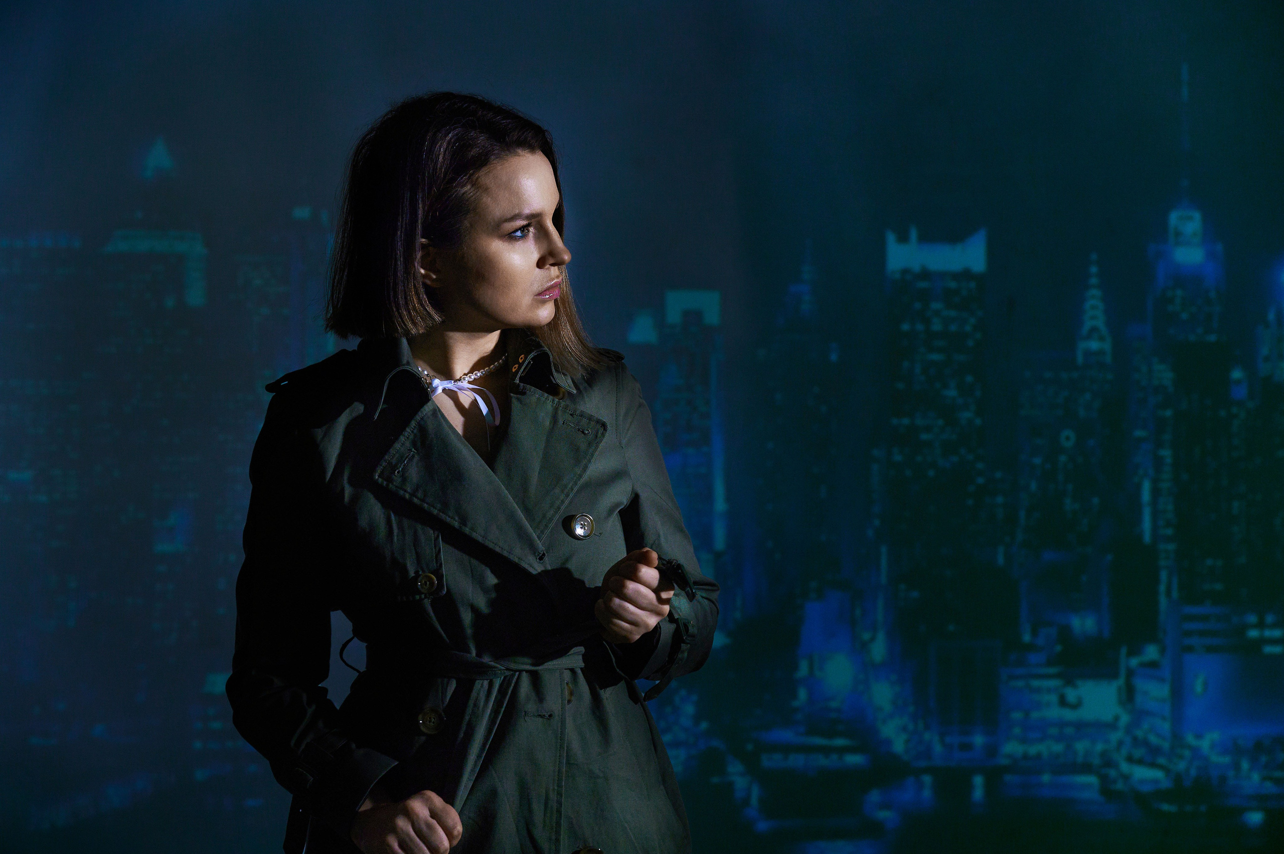 Фотосессия Ксении с проектором