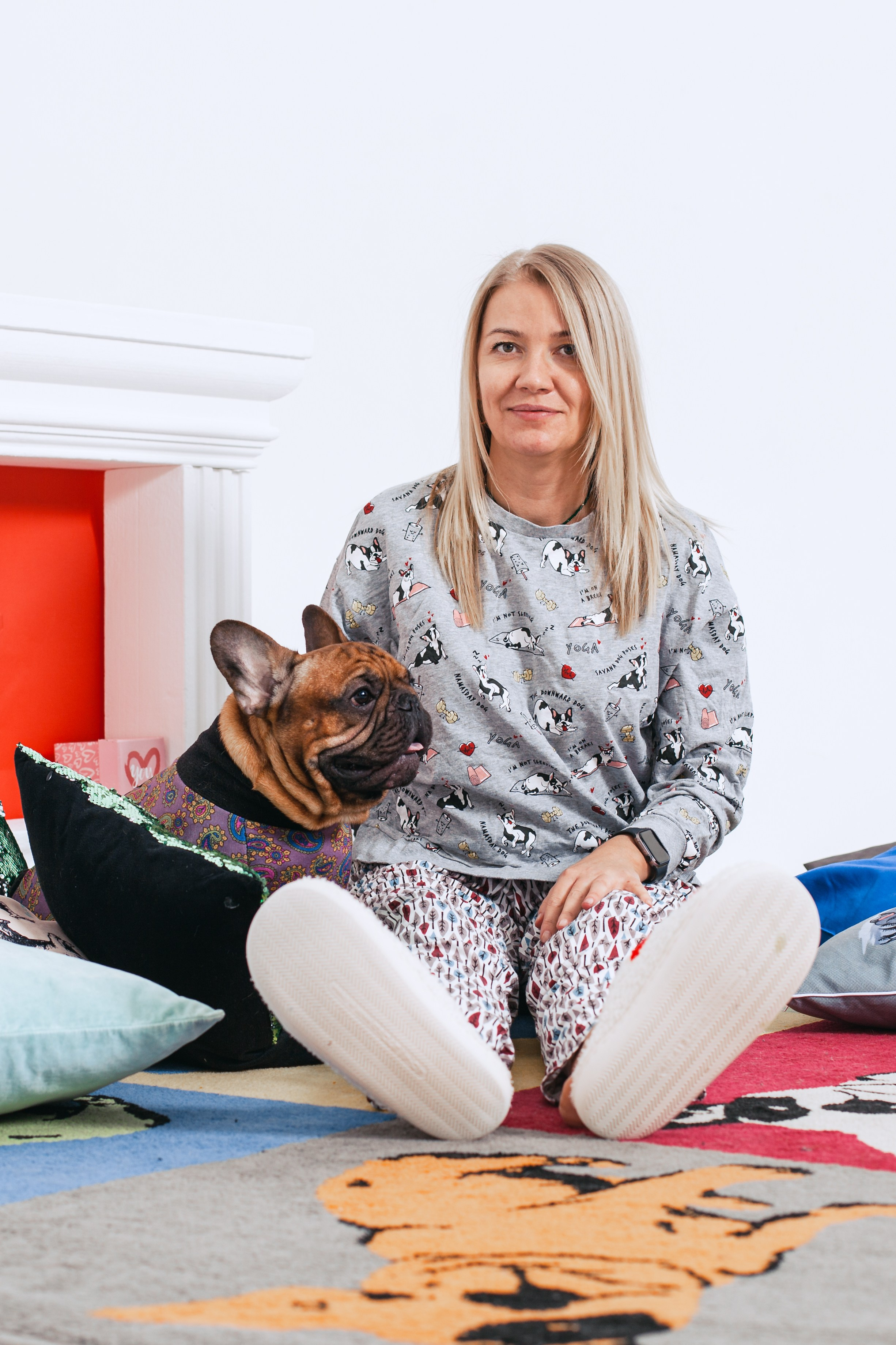 Пижамная вечеринка французских бульдогов и их хозяев. Фотограф-анималист Татьяна Степанова