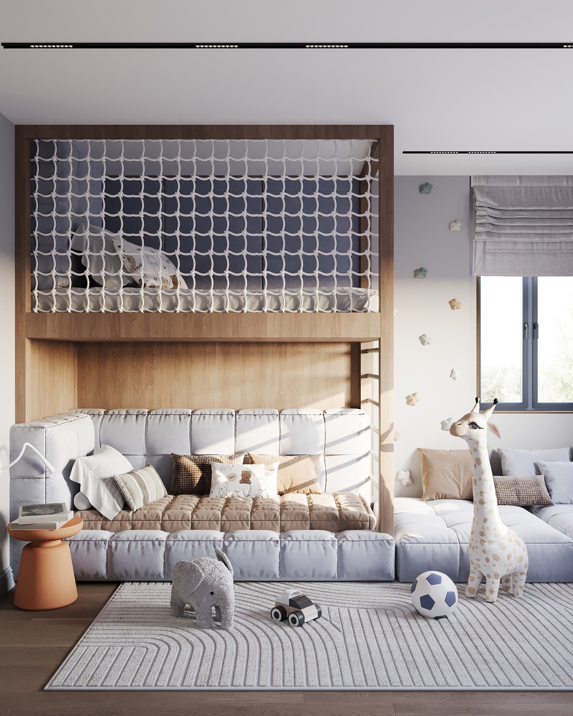 Детская и зал / Таунхаус / Пушкин / 120 кв. м. Ксения Барабаш дизайнер интерьера в Санкт-Петербурге