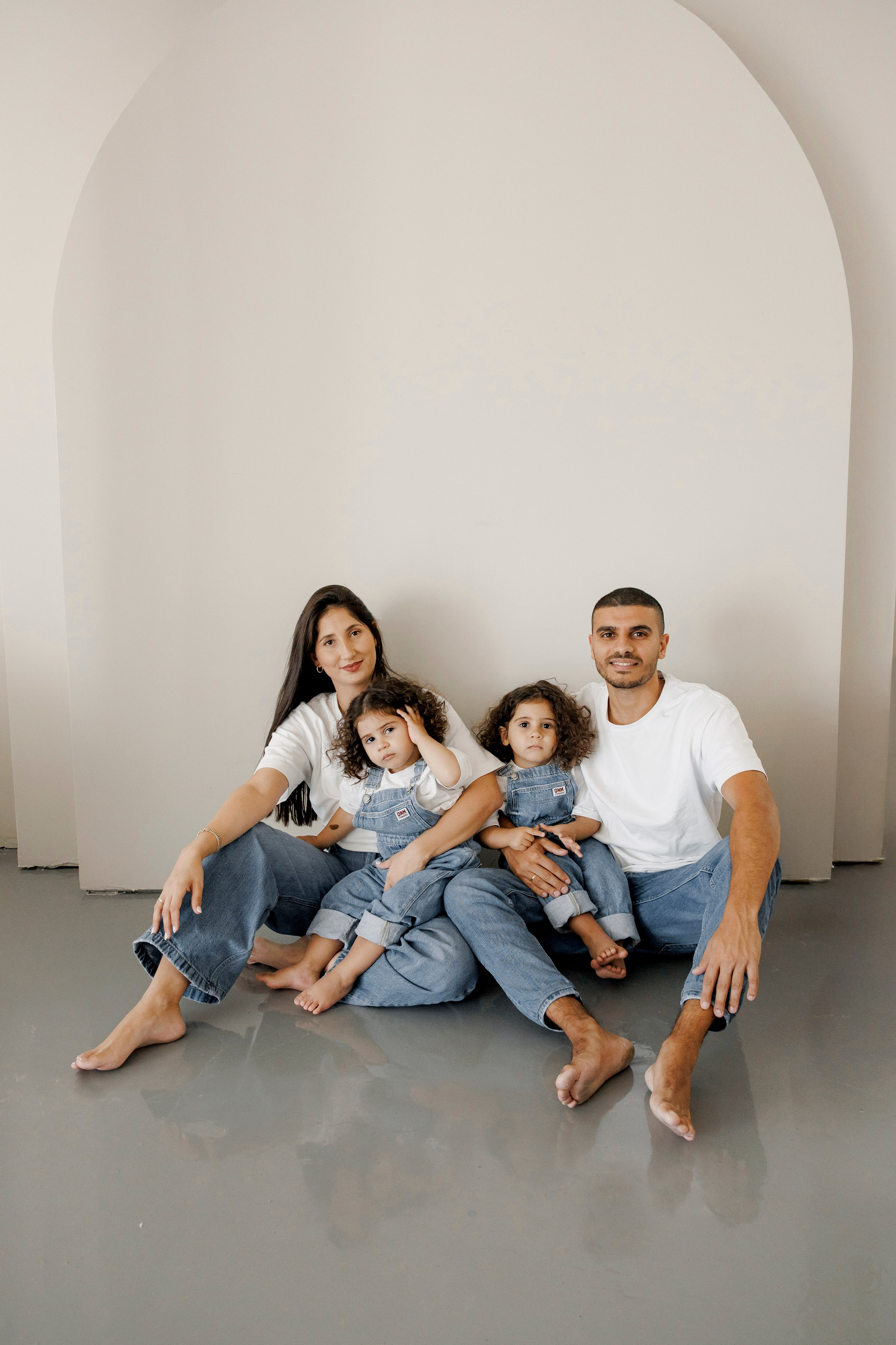 Family photoshoot inside the studio in Hadera. Wedding and family photographer