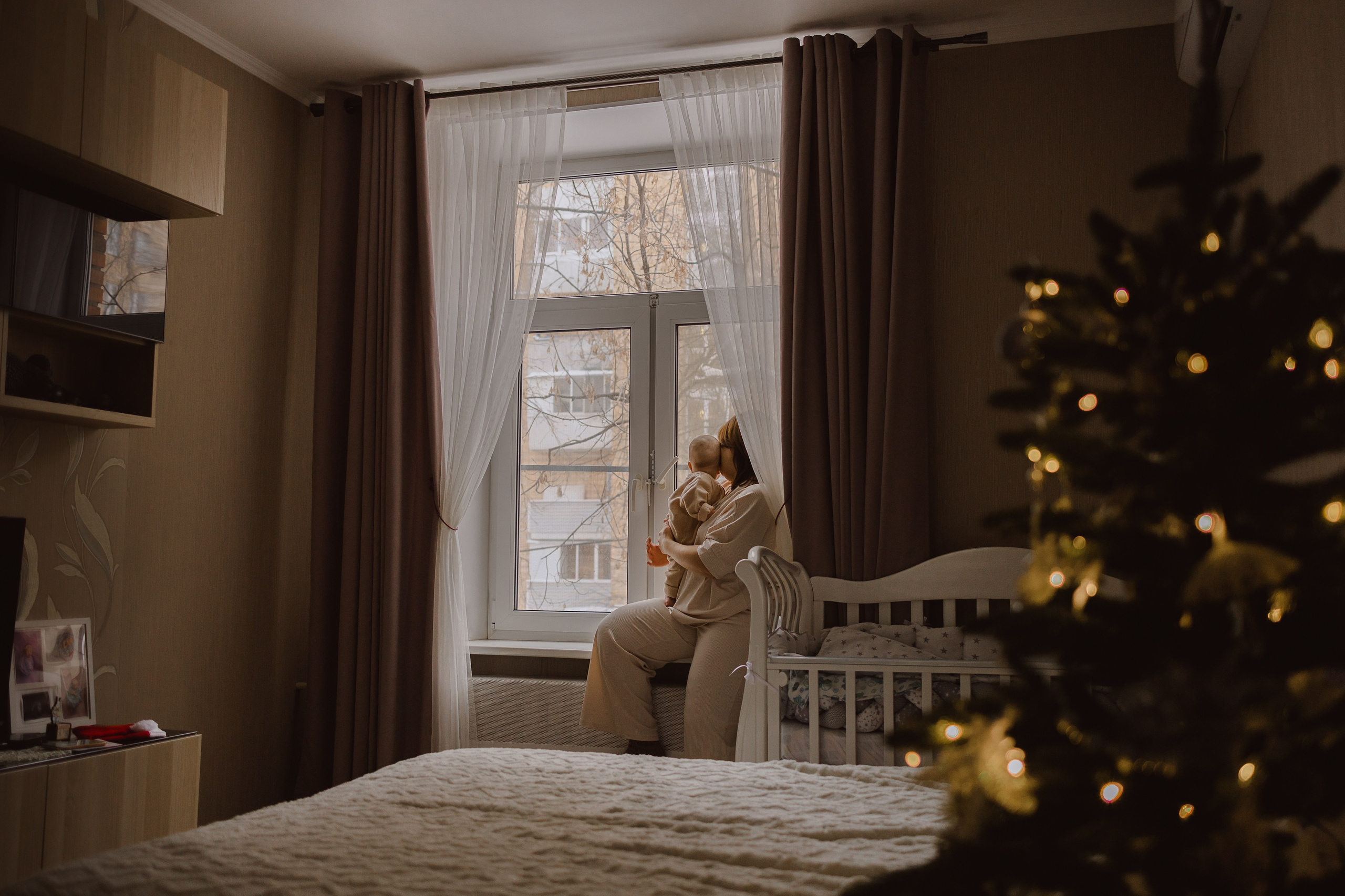 Домашняя фотосессия с новогодним настроением. Семейный и детский фотограф, женский портрет Москва Светлана Мертикова