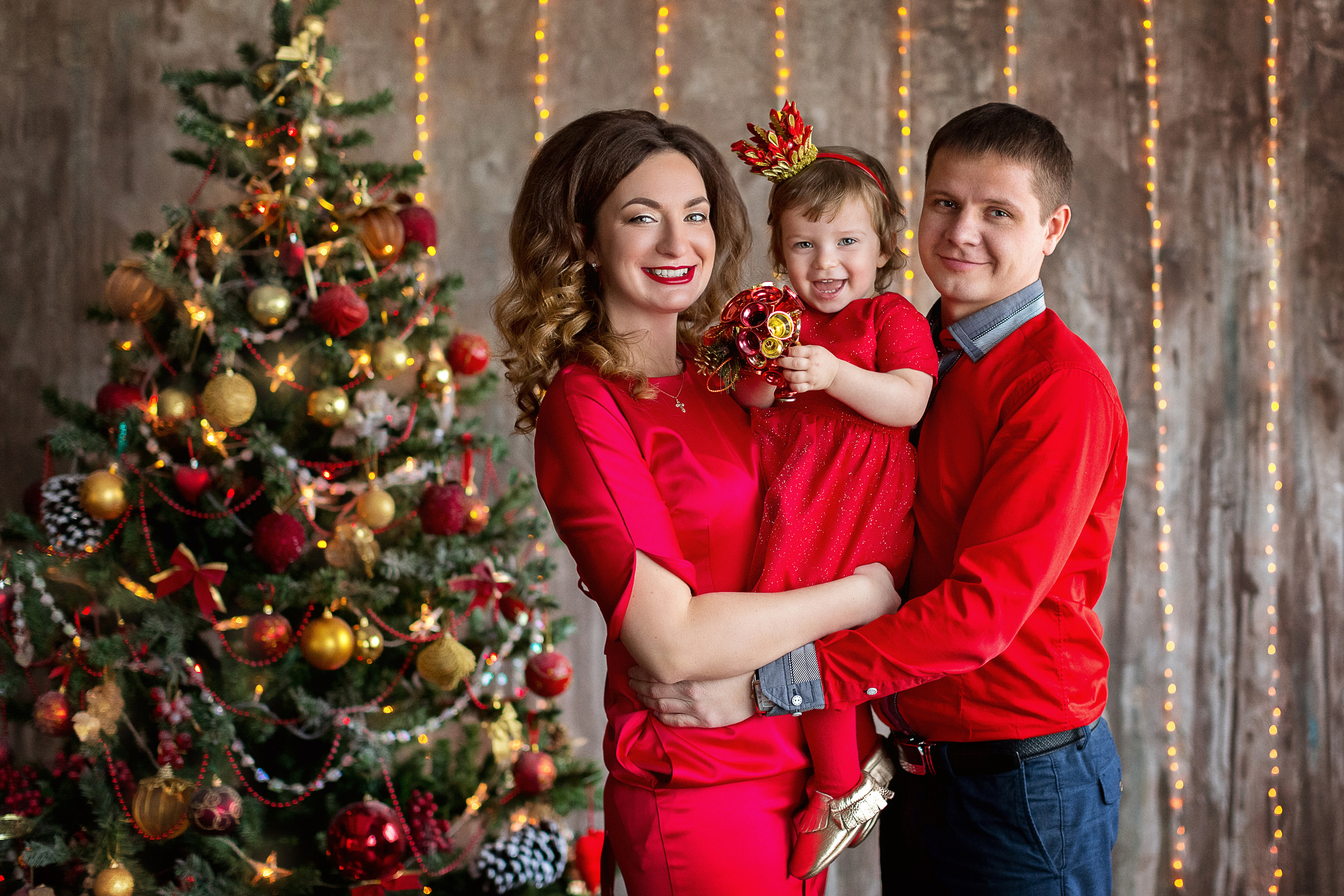 Новый год в красном. Свадебный и семейный фотограф Ксения Шекк Екатеринбург