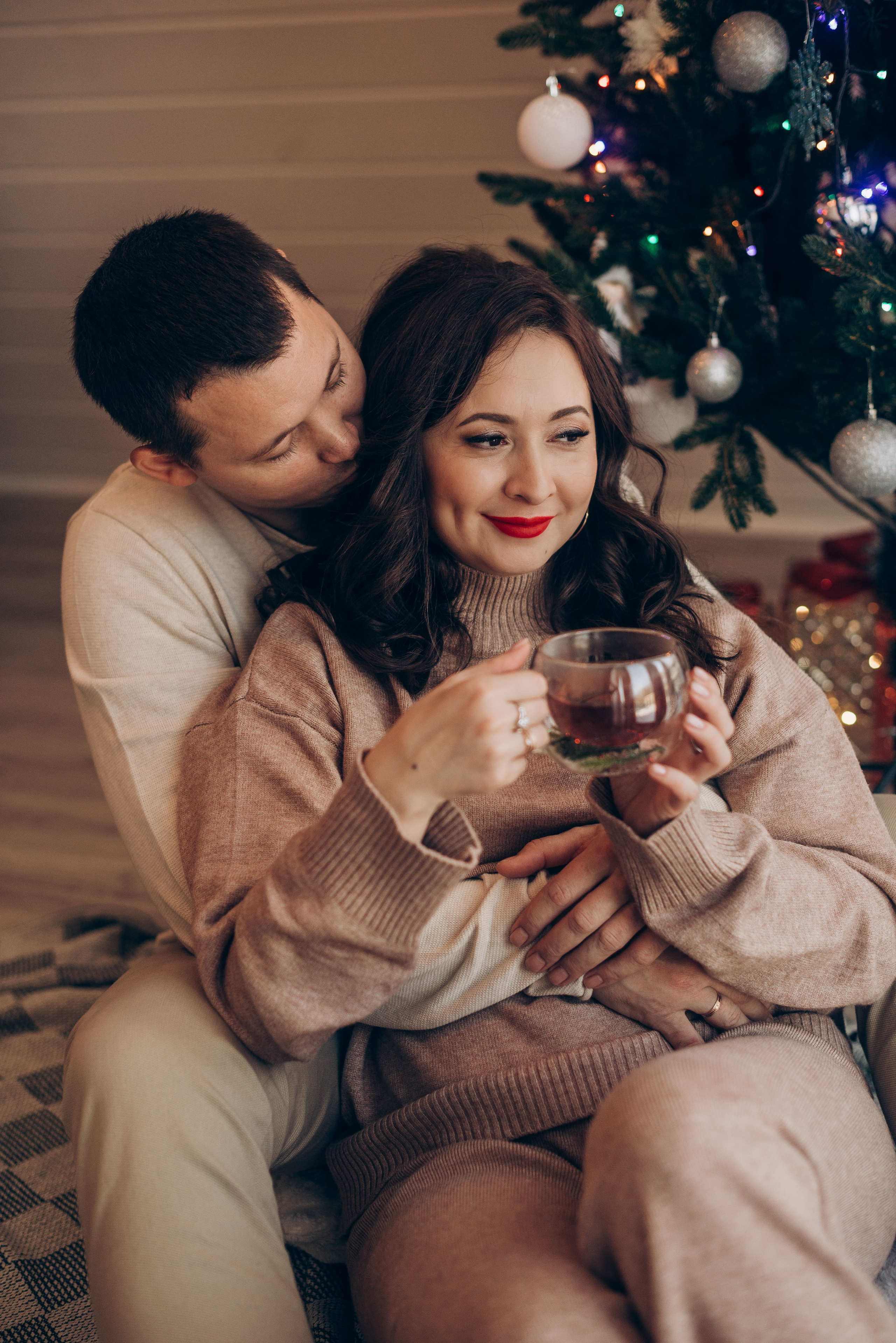 Зимняя фотосессия в домике A-frame. Семейный фотограф в Домодедово и Москве Елена Пичугина