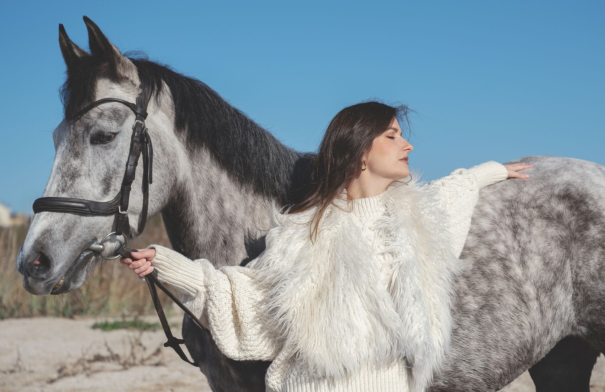 Стильная съёмка с лошадьми. Конный портретный фотограф Наталья Шелест