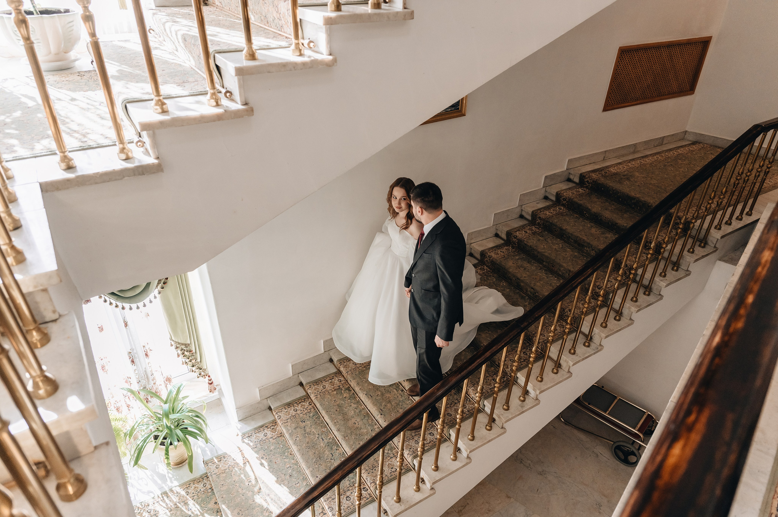 Свадебная фотосессия в библиотеке им. Пушкина. Портретный фотограф Москва Светлана Кашура