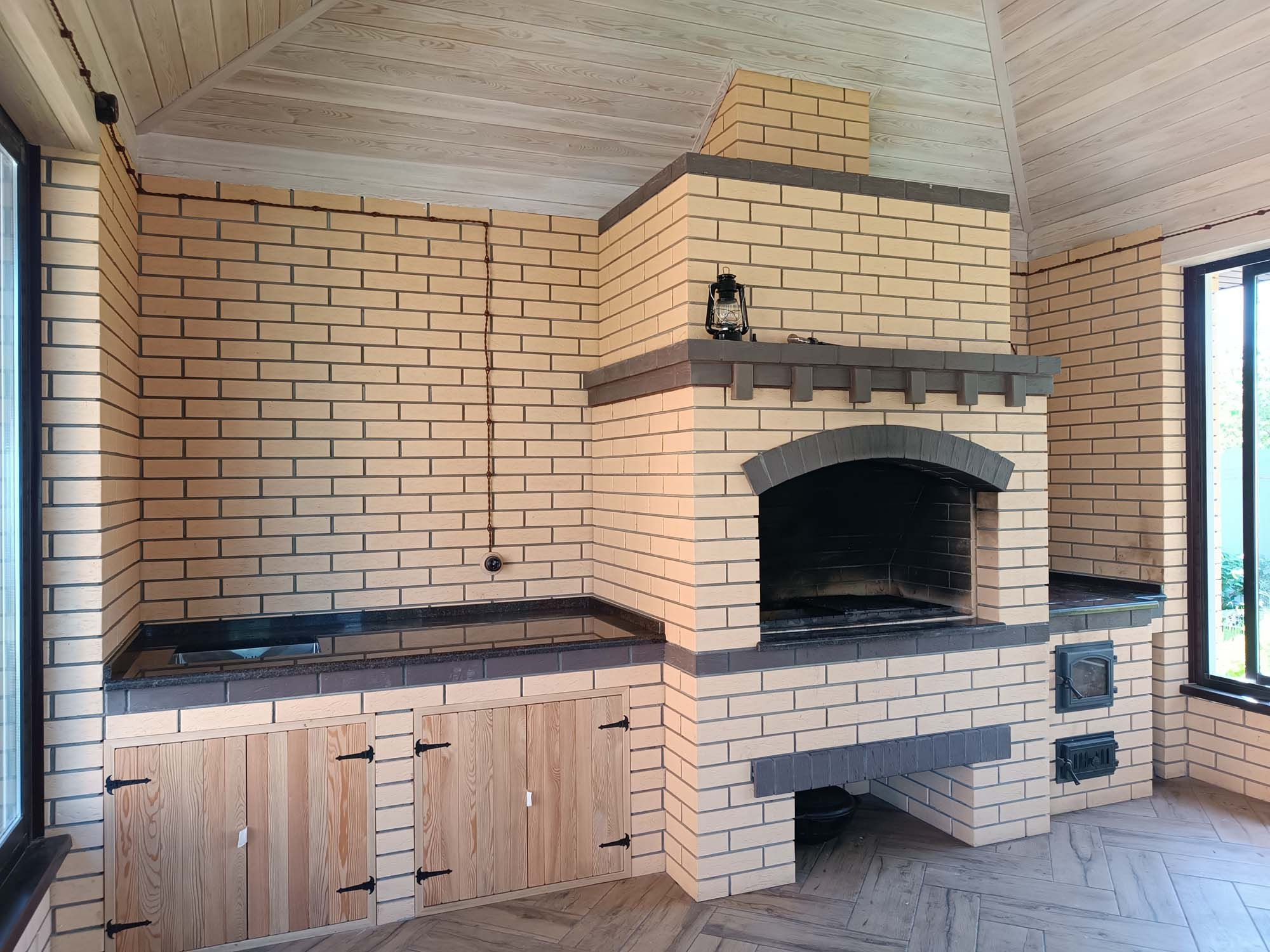 Комплекс барбекю с мангалом и плитой. Огонь и Камень — Печи, Камины, Мангалы, Барбекю