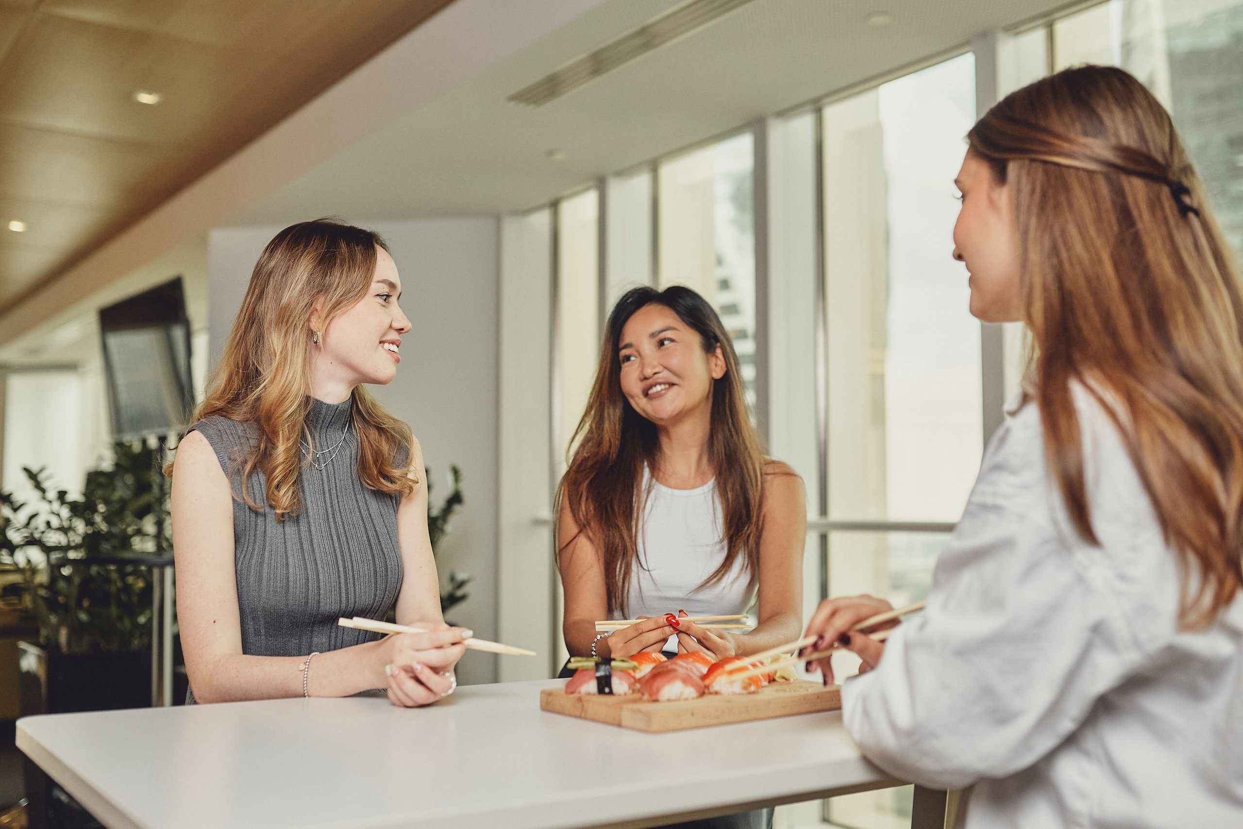 Съёмка в офисе Japan Tobacco International