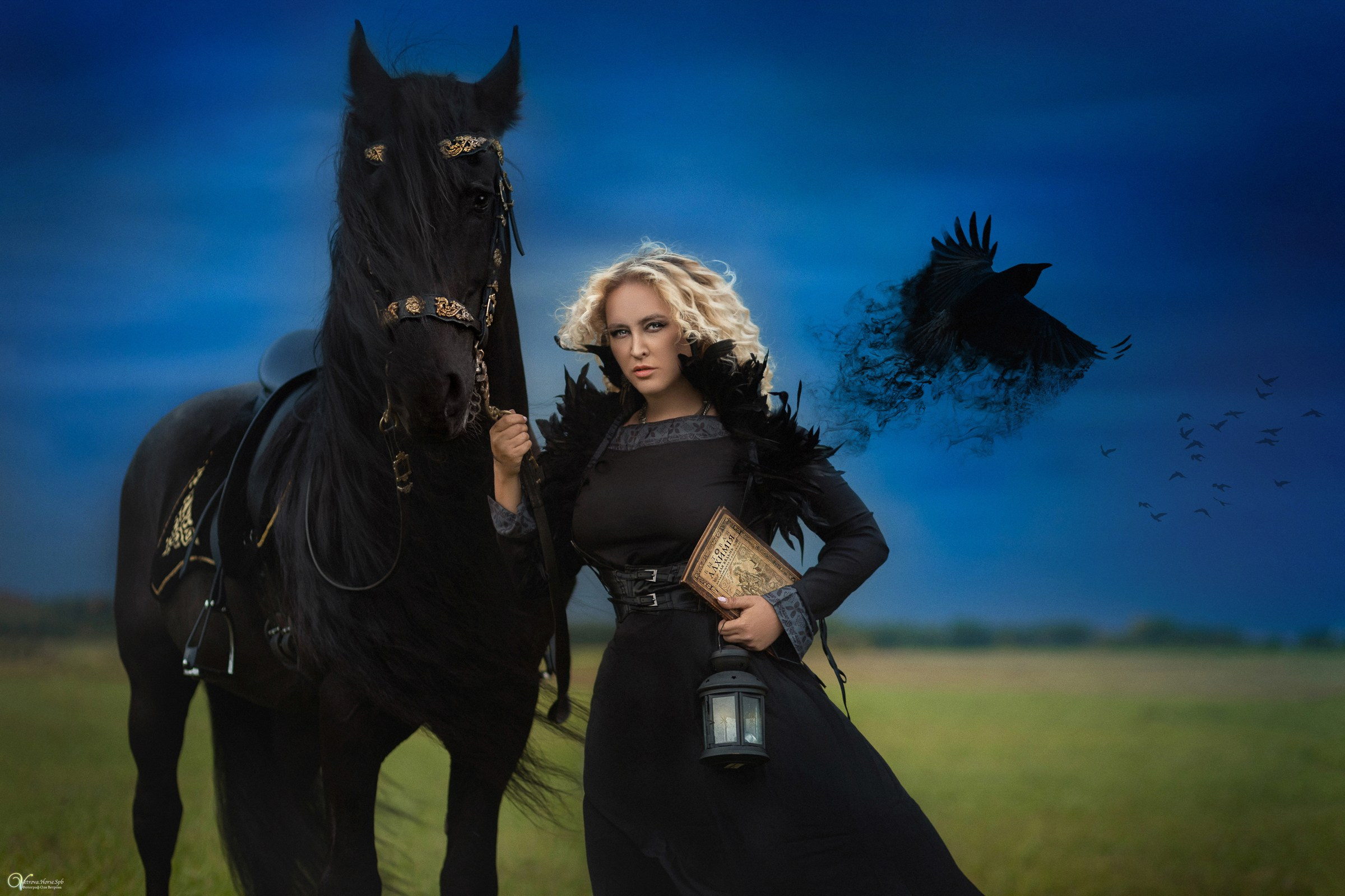 Фотосессии с лошадьми осенью. Фотограф женский и мужской портрет Санкт-Петербург