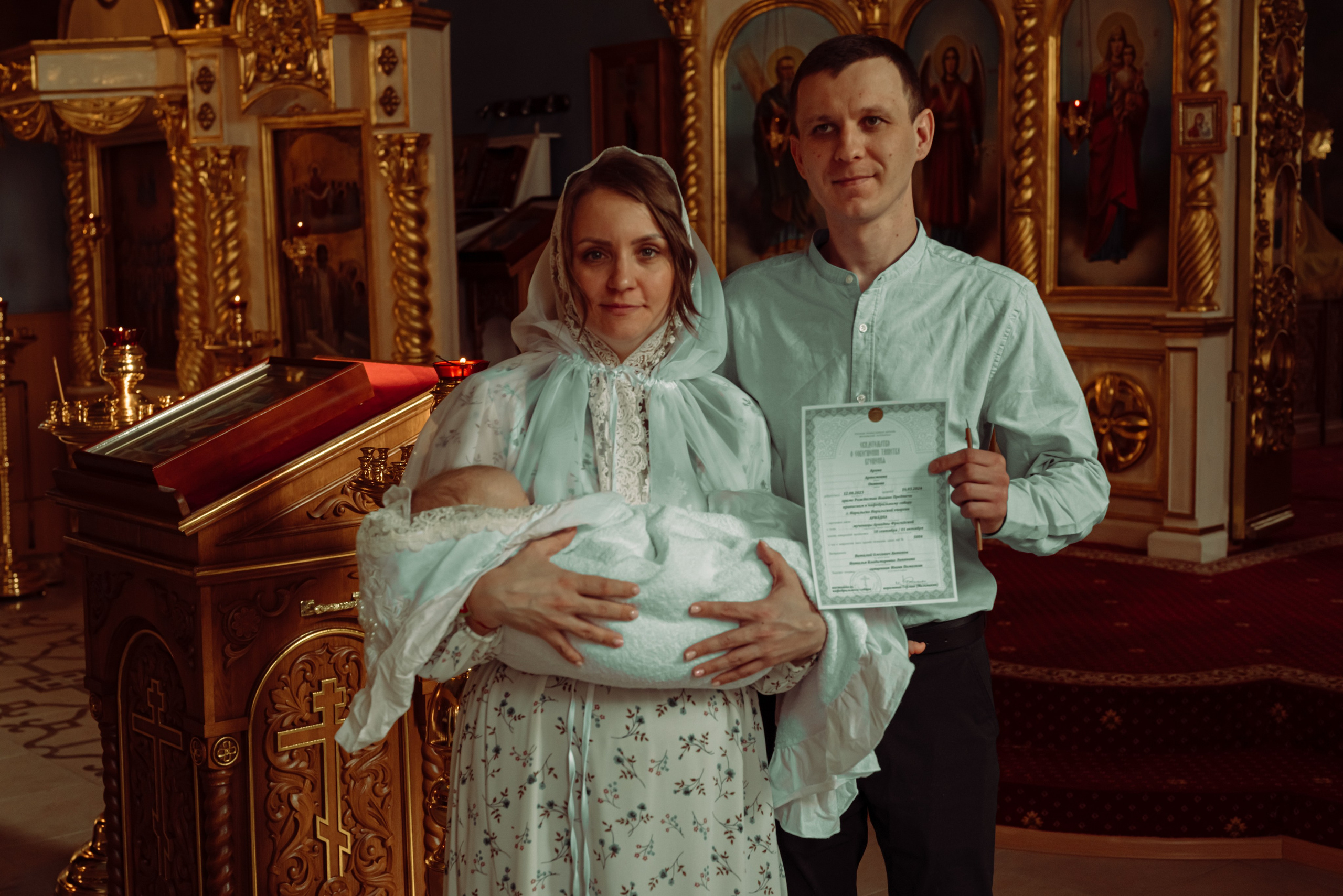 Крещение Амелии. Фотограф новорожденных в Норильске Виктория Шагалиева