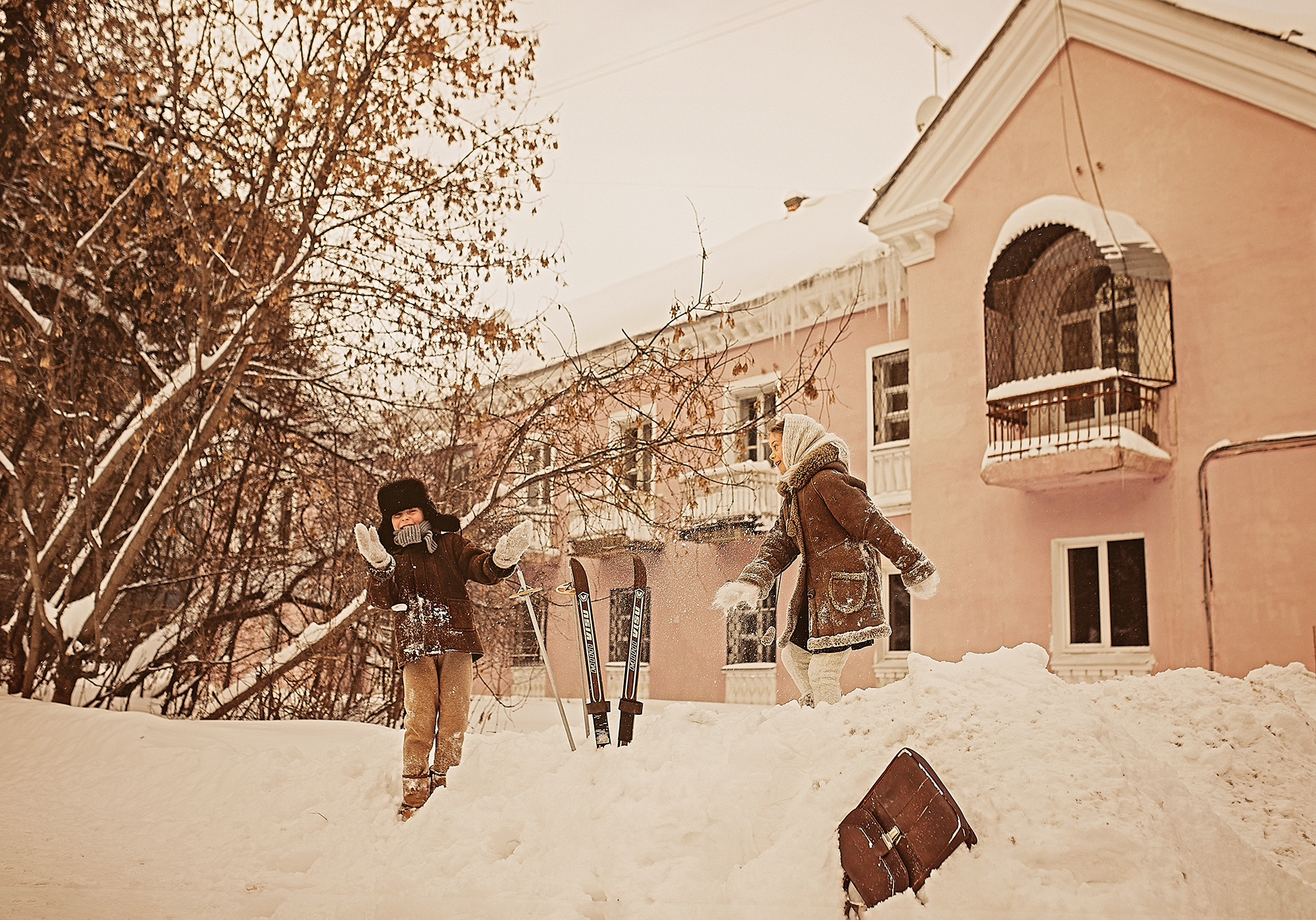 Зимой весело. Женский семейный фотограф Тула Москва Захарова Анна