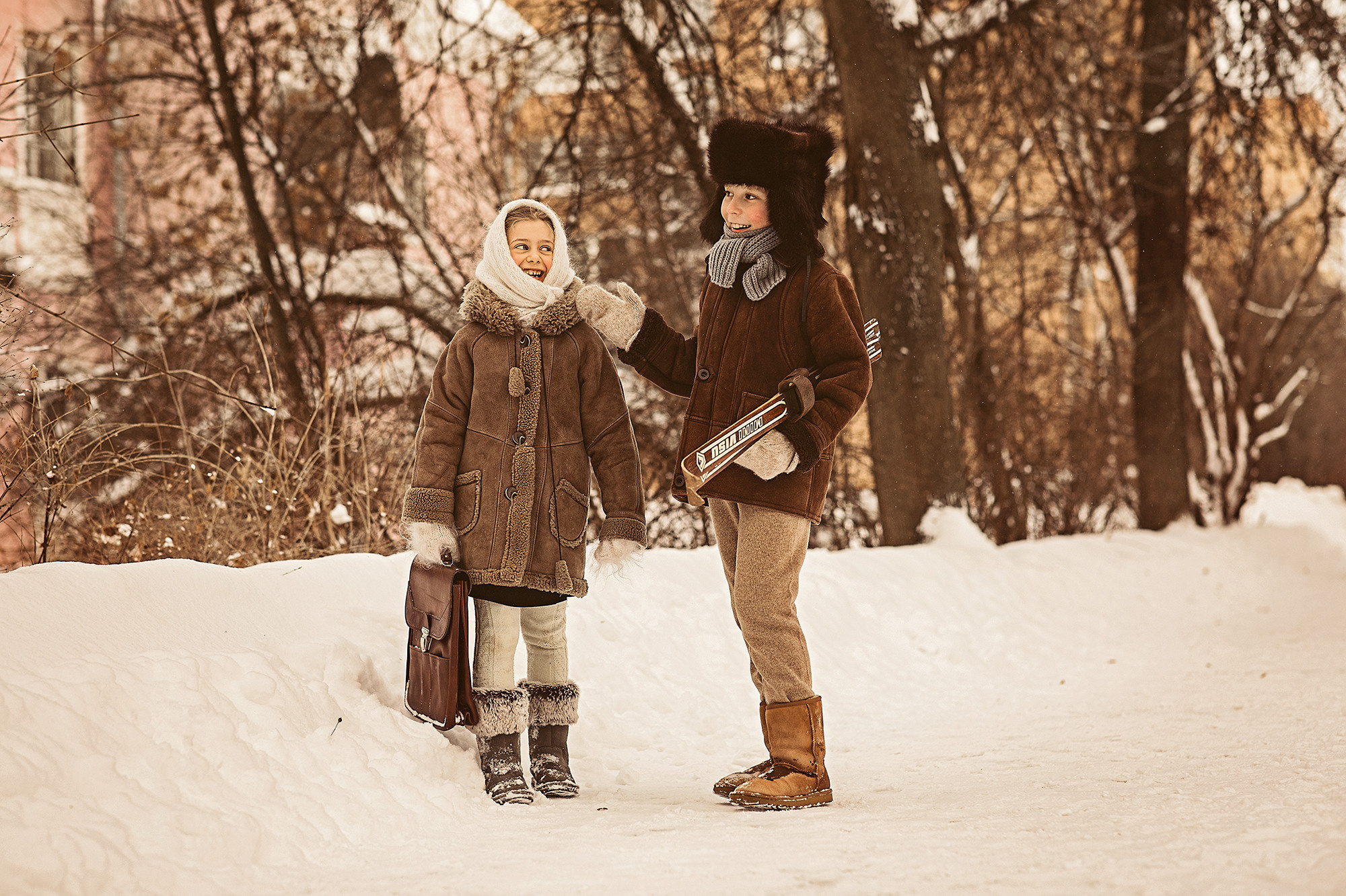 Зимой весело. Женский семейный фотограф Тула Москва Захарова Анна