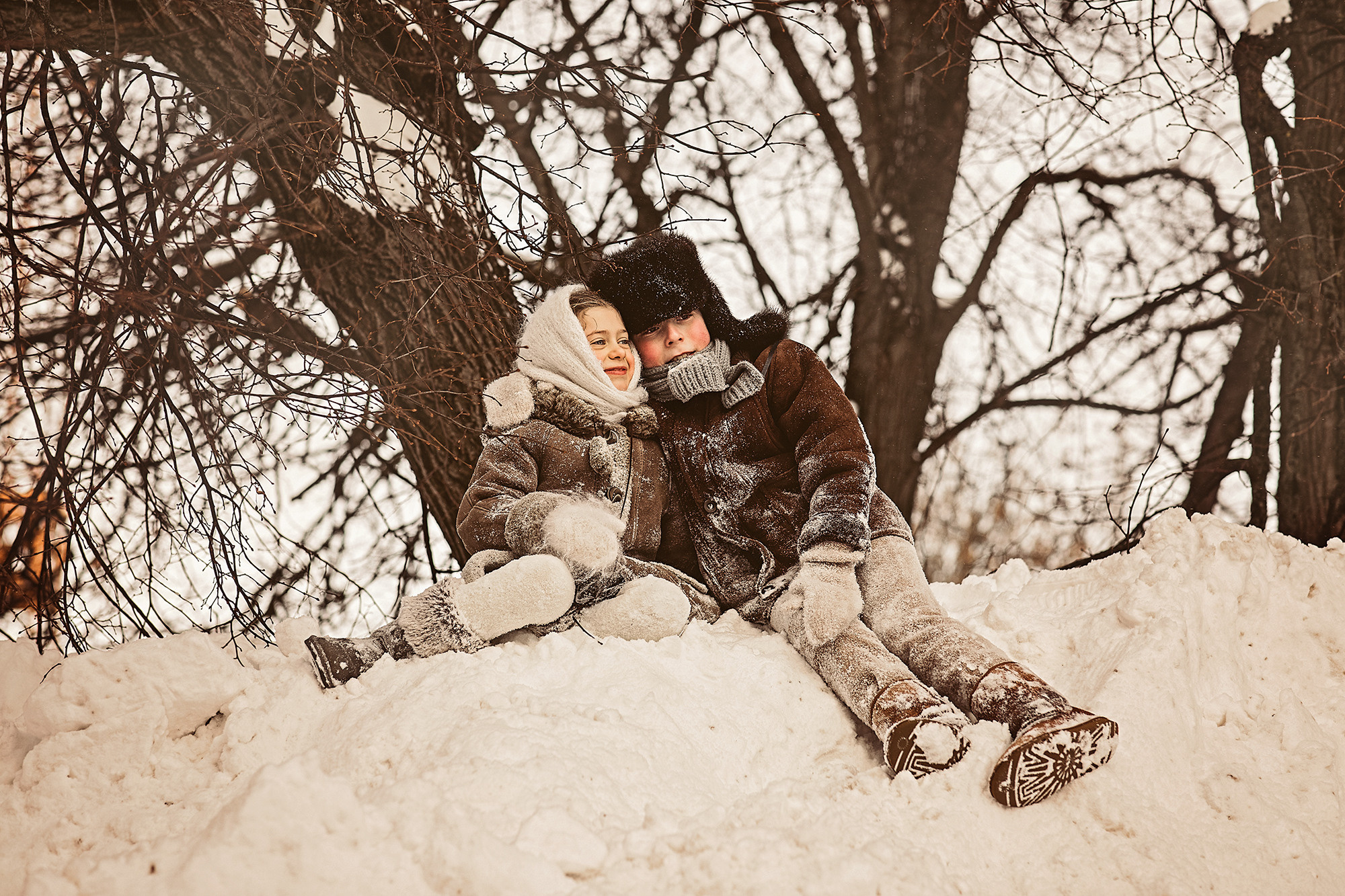 Зимой весело. Женский семейный фотограф Тула Москва Захарова Анна