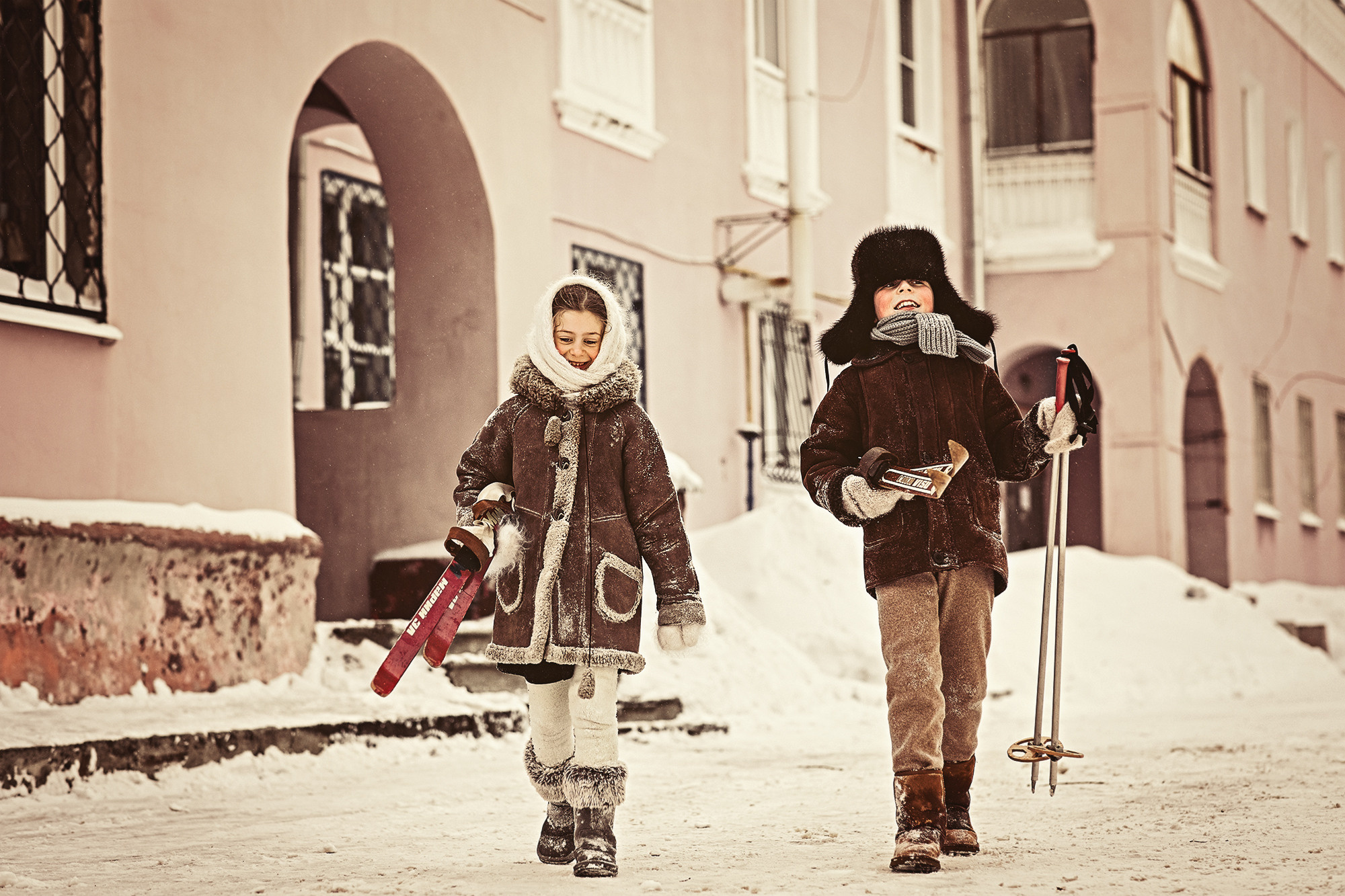 Зимой весело. Женский семейный фотограф Тула Москва Захарова Анна