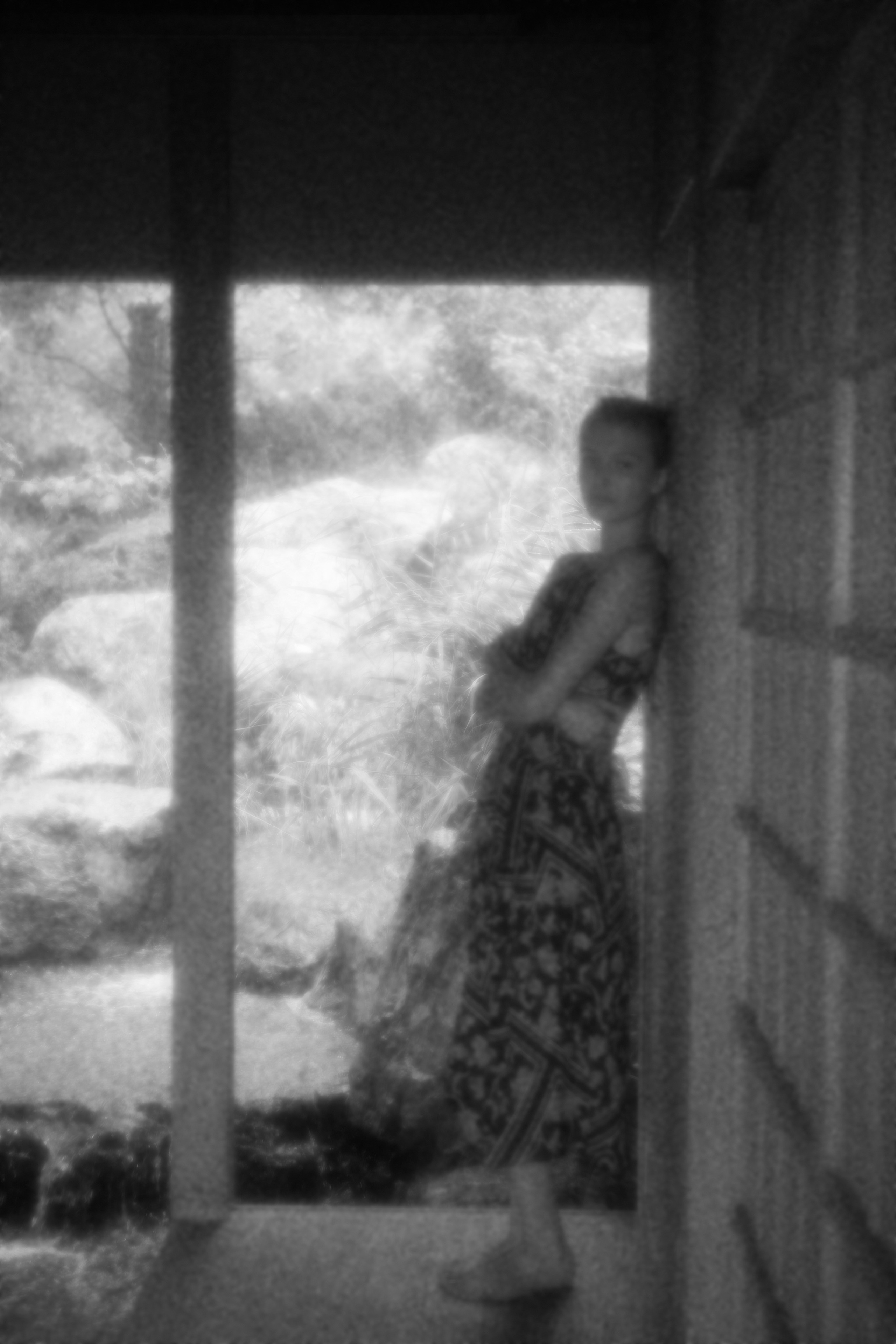 Raining in Japanese Garden. Fashion Photographer Oxana Chernomorets