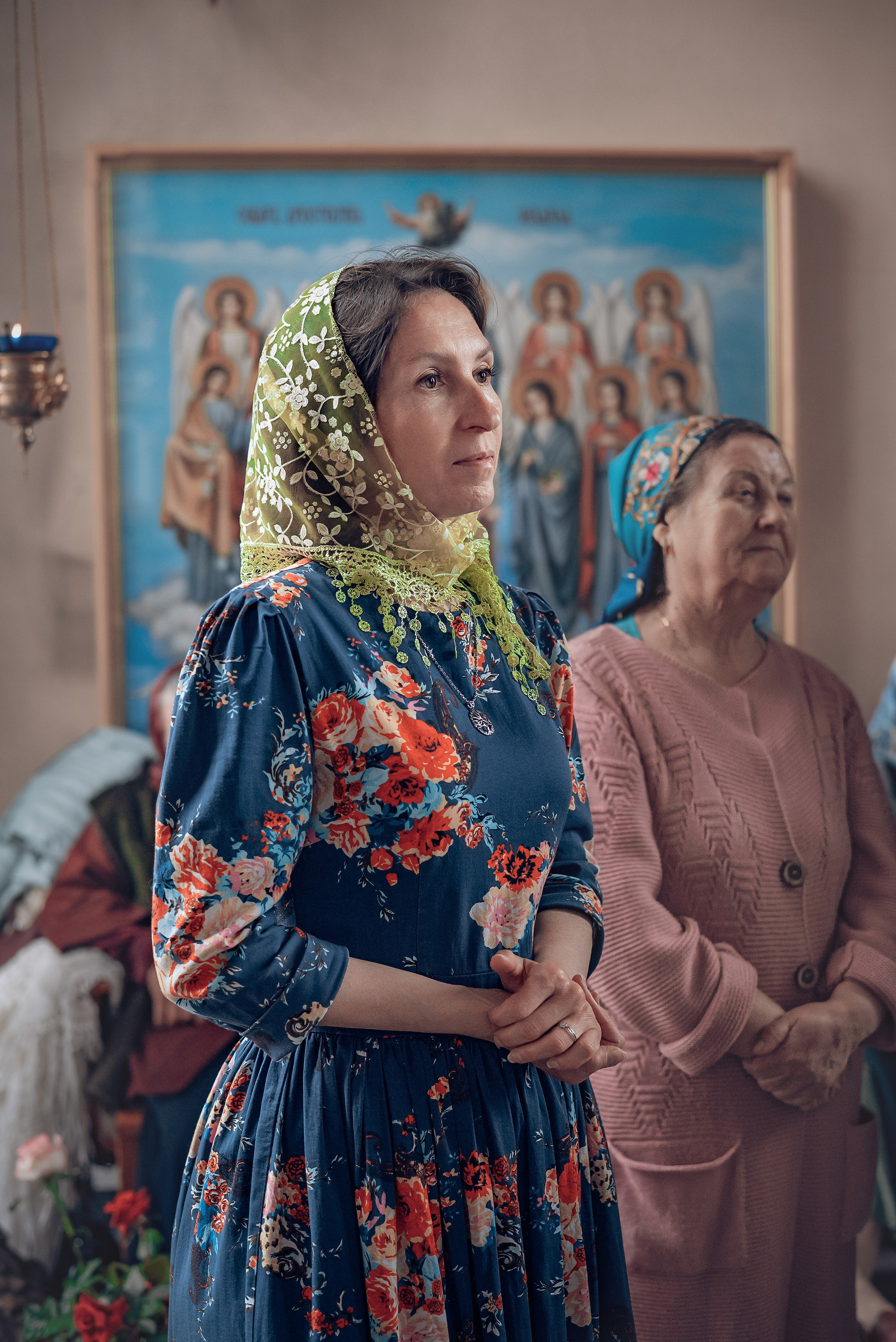 Троицкая служба в Рождественско-Никольском храме хутора Николаенко. Фотографы крещения/венчания  Красноярск Татьяна и Вячеслав Переваловы