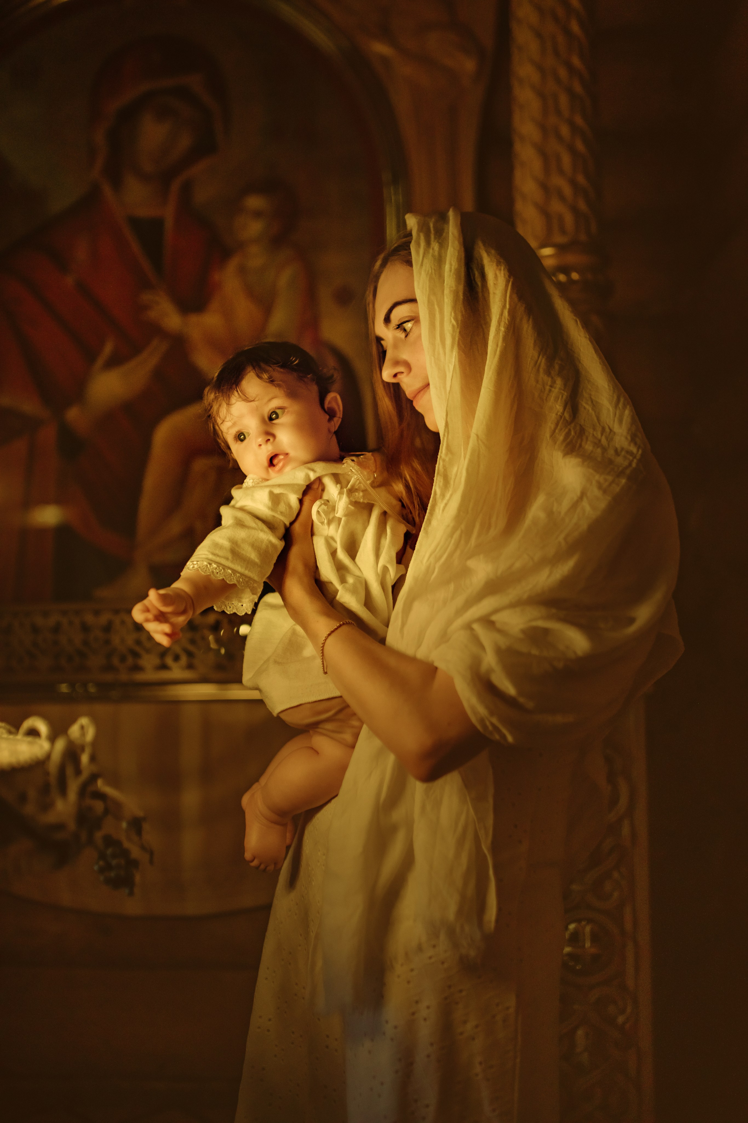 Крещение Аделины, храм Святой Троицы, июль 2024