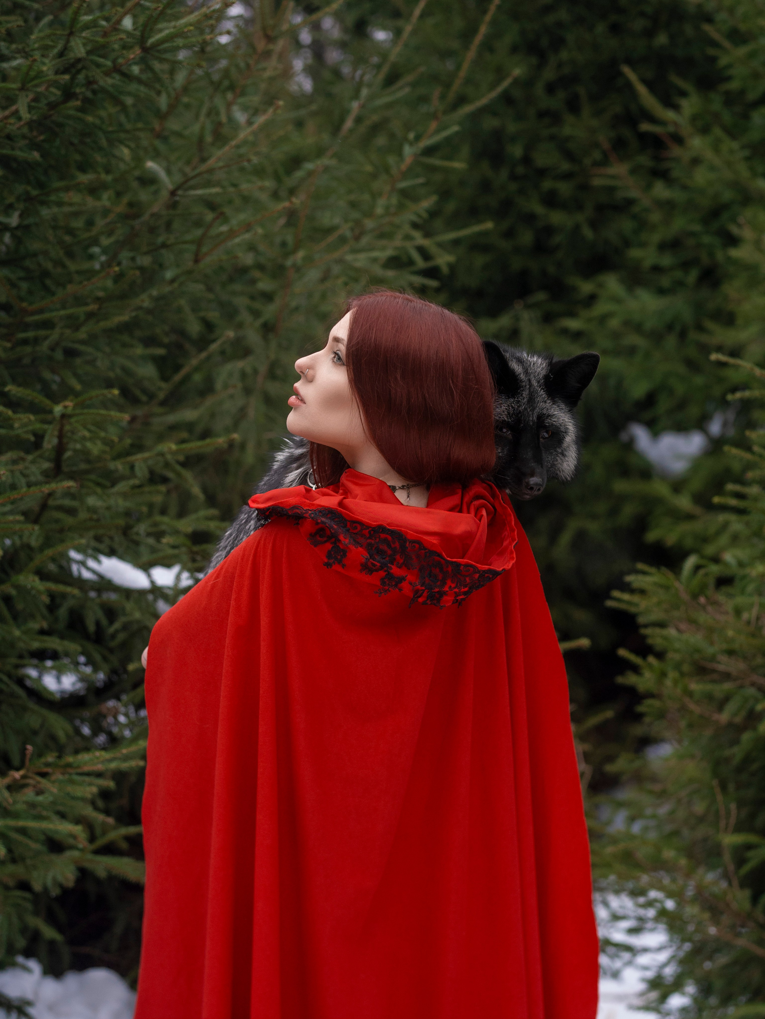 Лина и лис Мигель. Арт фотограф, женский фотограф Москва