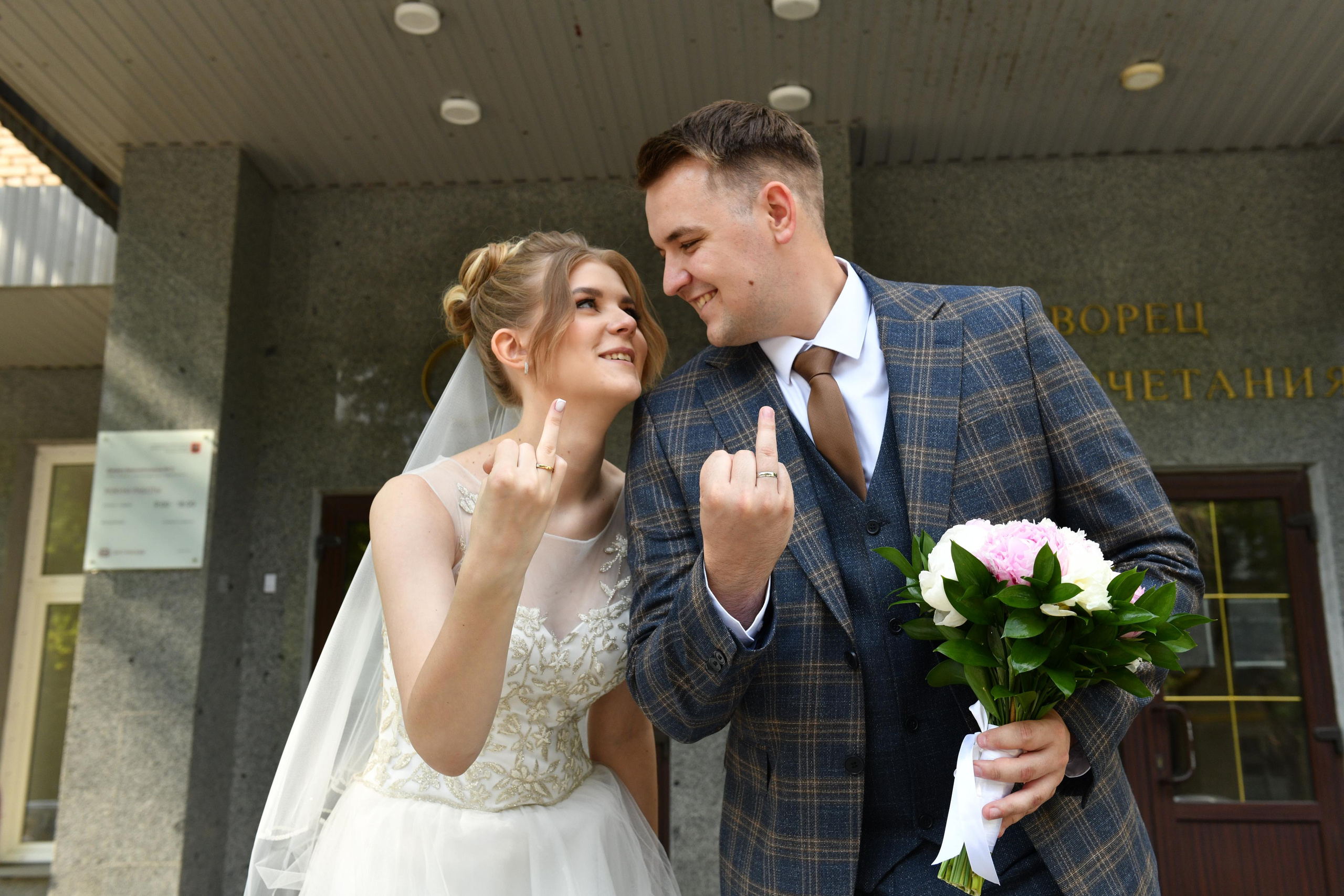 Регистрация брака Евгении и Кирилла. Свадебный и портретный фотограф в Москве Галина Борисова