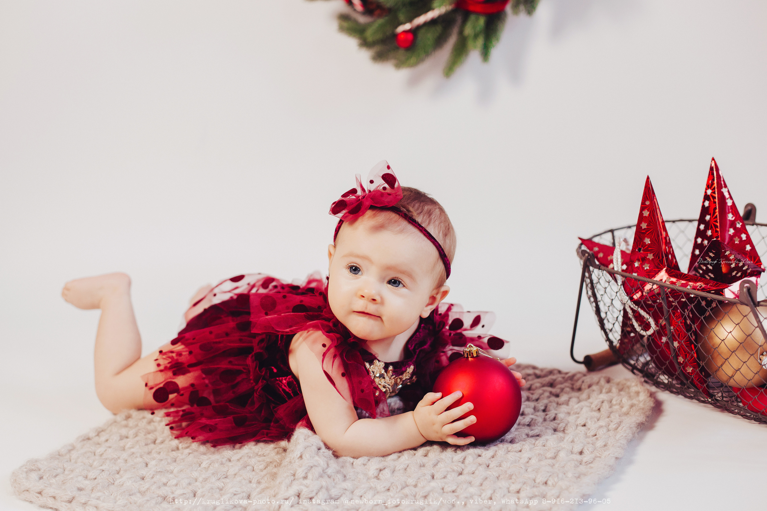 Ульяна. Новогодний проект. 7 месяцев. Фотограф новорожденных и детский в Сергиевом Посаде Кругликова Юлия