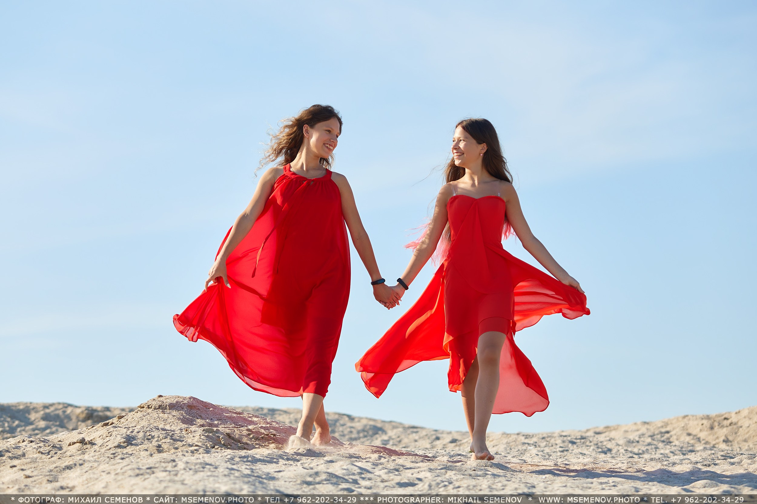 Фотосессия сестер на пляже Фотограф Михаил Семенов,  г. Ярославль