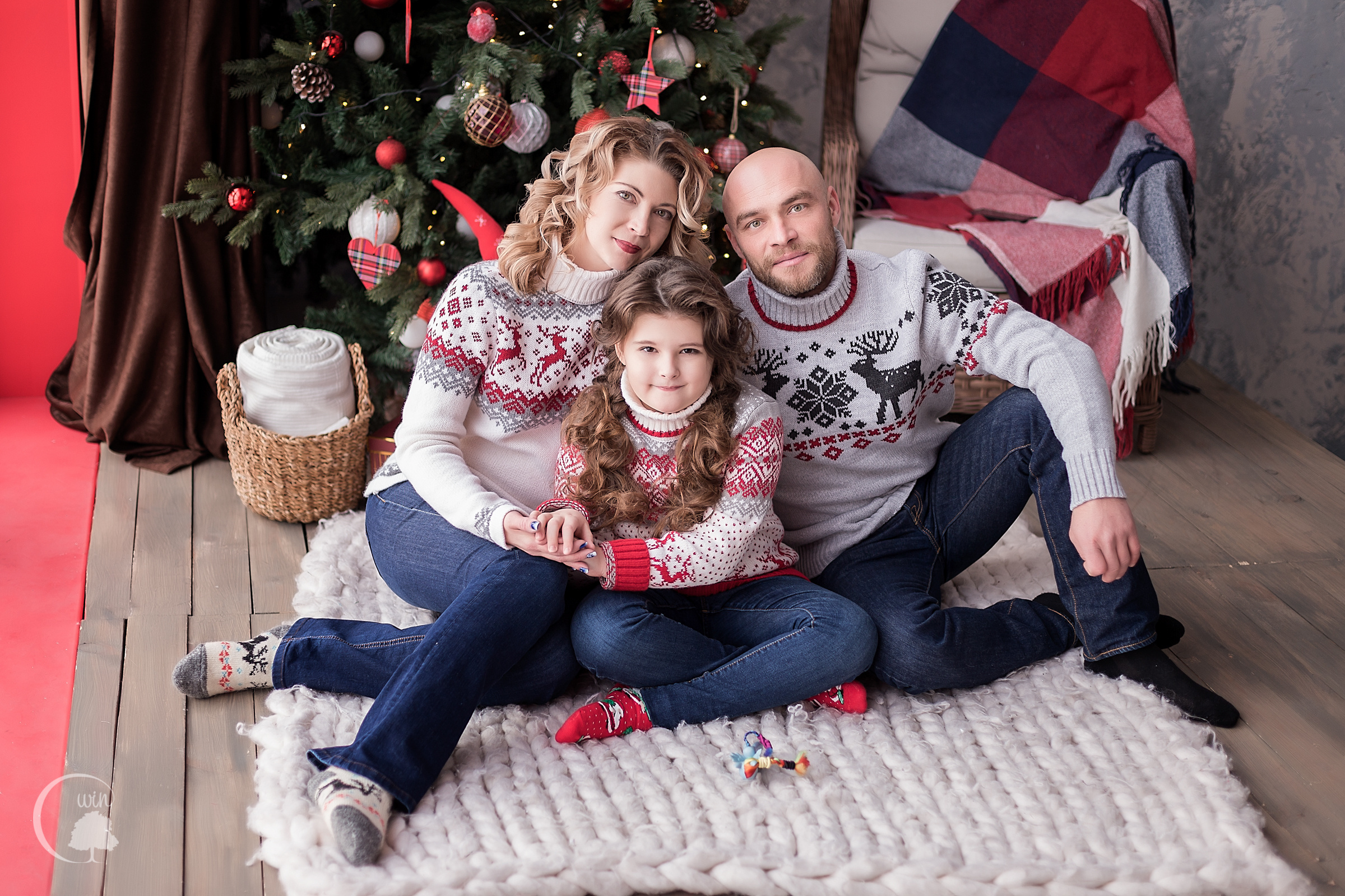 Новогодняя студийная съемка. Свадебный, семейный фотограф в Воронеже. Иван и Наталья Выборновы